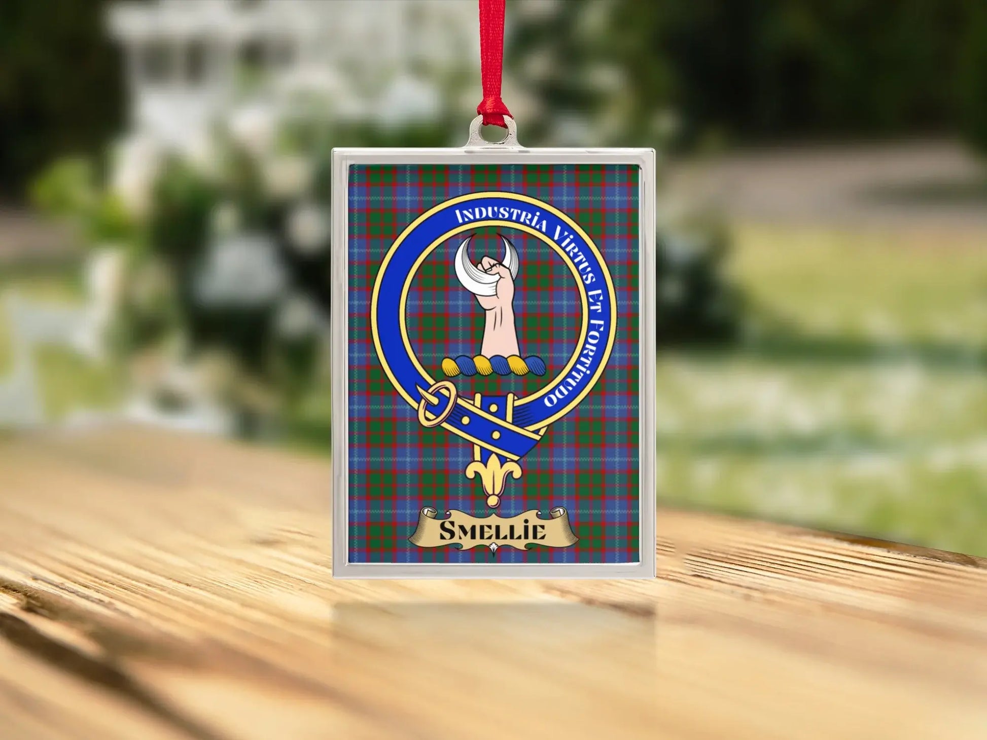 Smellie Family Crest Tartan Design Rectangular Product