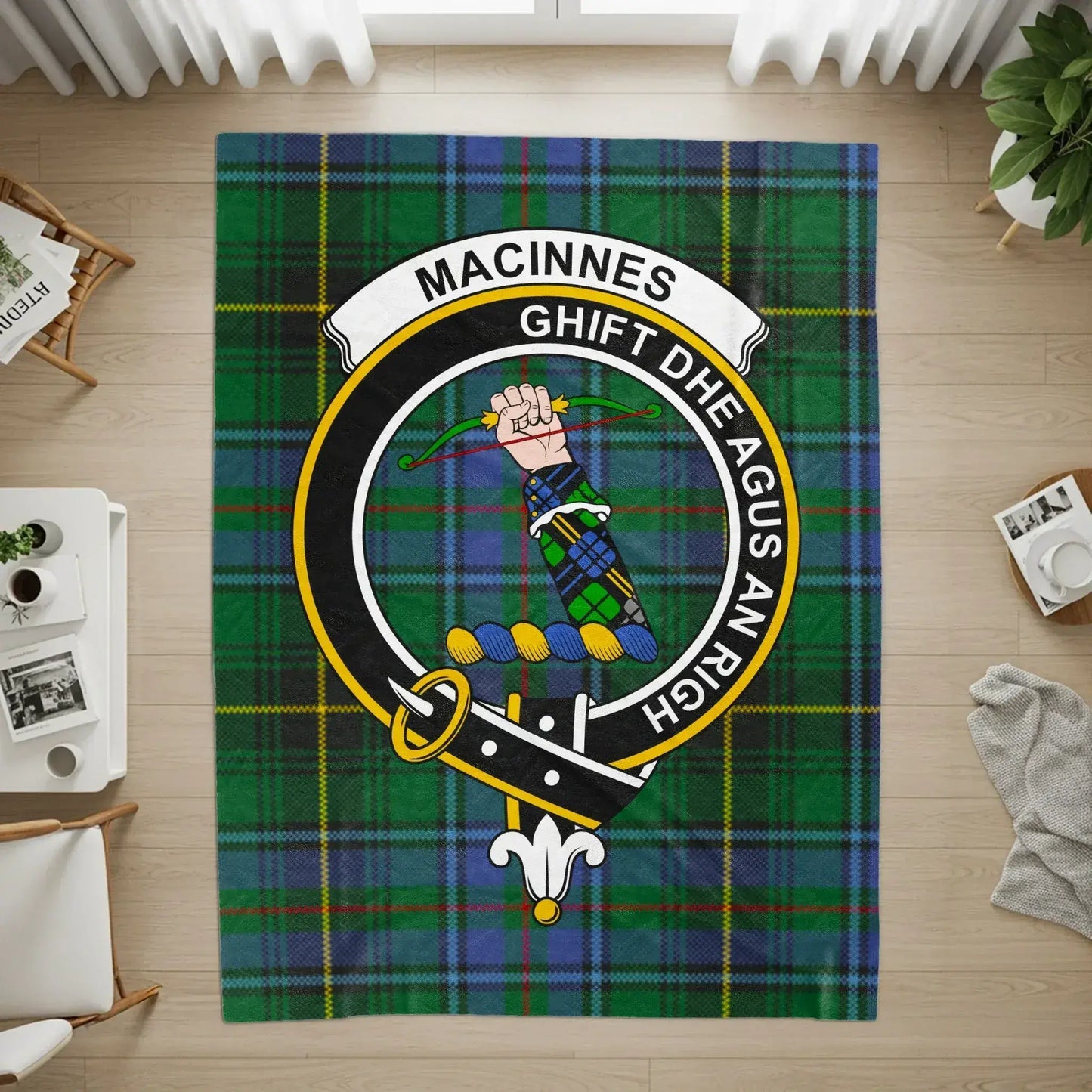 MacInnes Clan Tartan Rug Scottish Heritage Decor product
