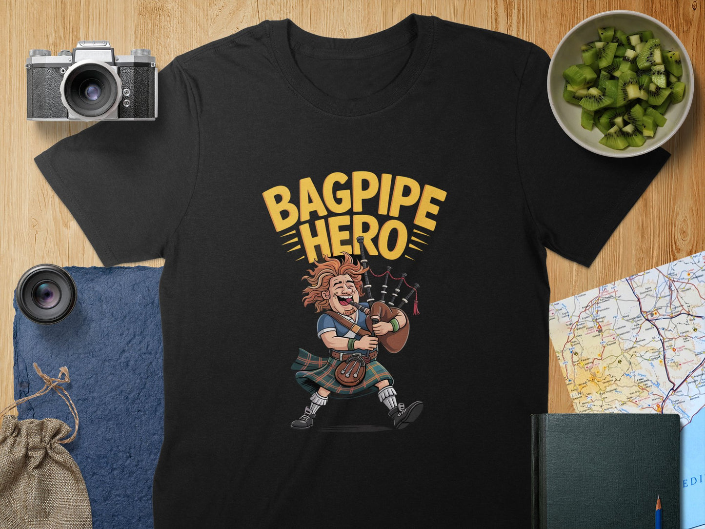 Bagpipe Hero Graphic Tshirt Unisex Casual Top product type
