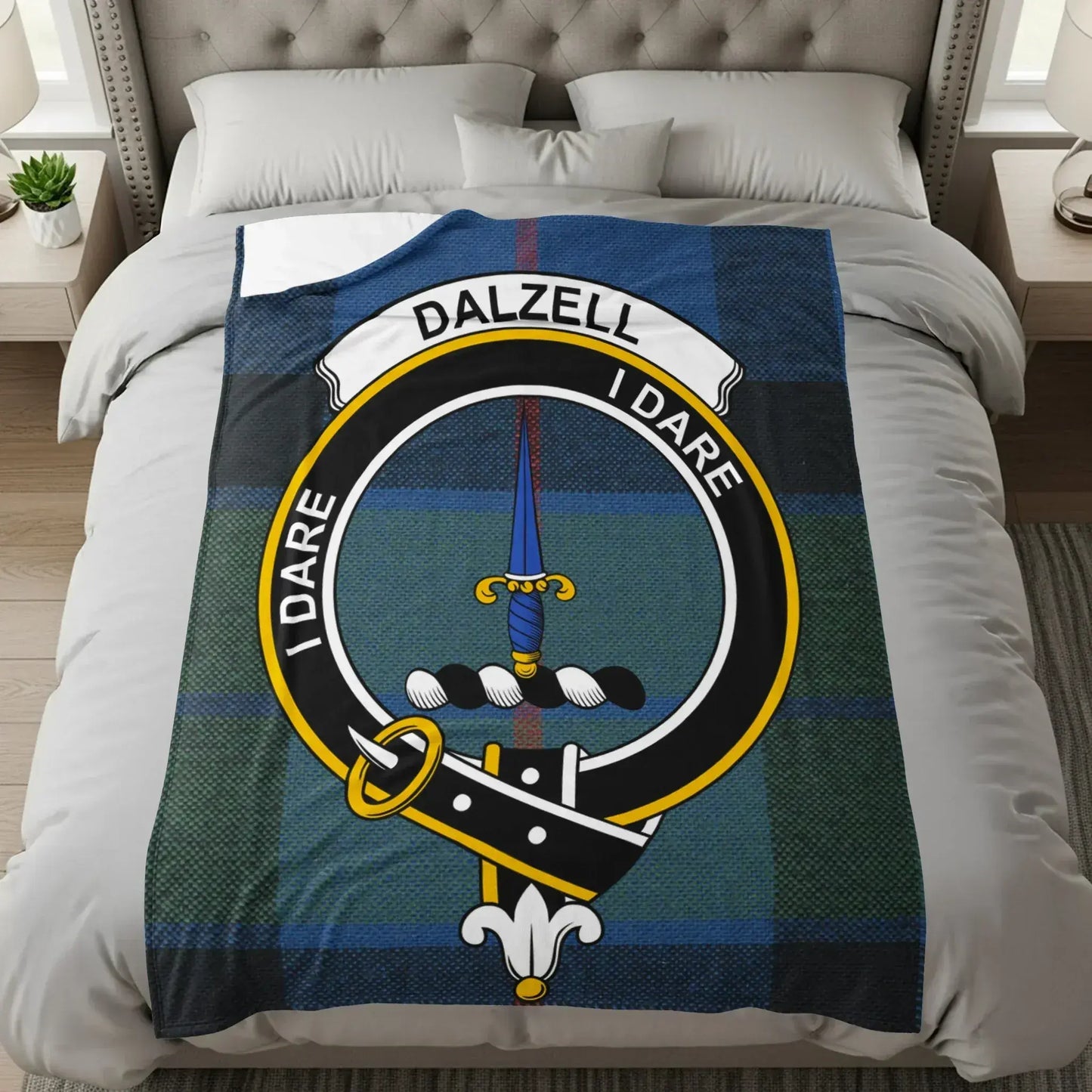 Dalzell I Dare Crest Tartan Blanket product