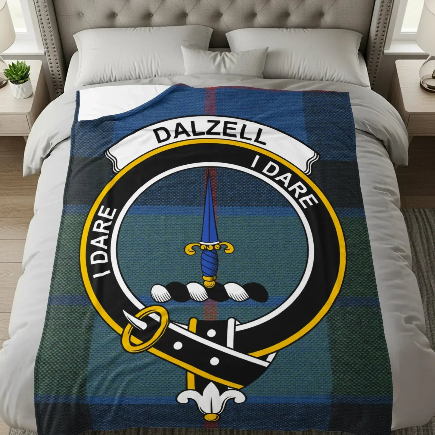 Dalzell I Dare Crest Tartan Blanket product