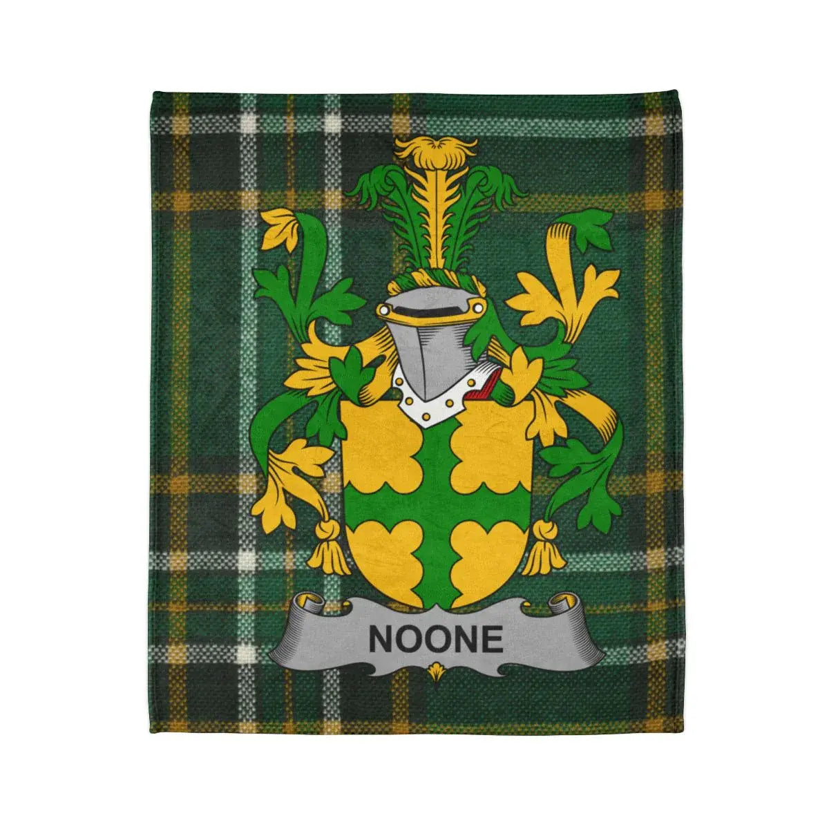 Tartan Design Throw Blanket with Noone Crest product
