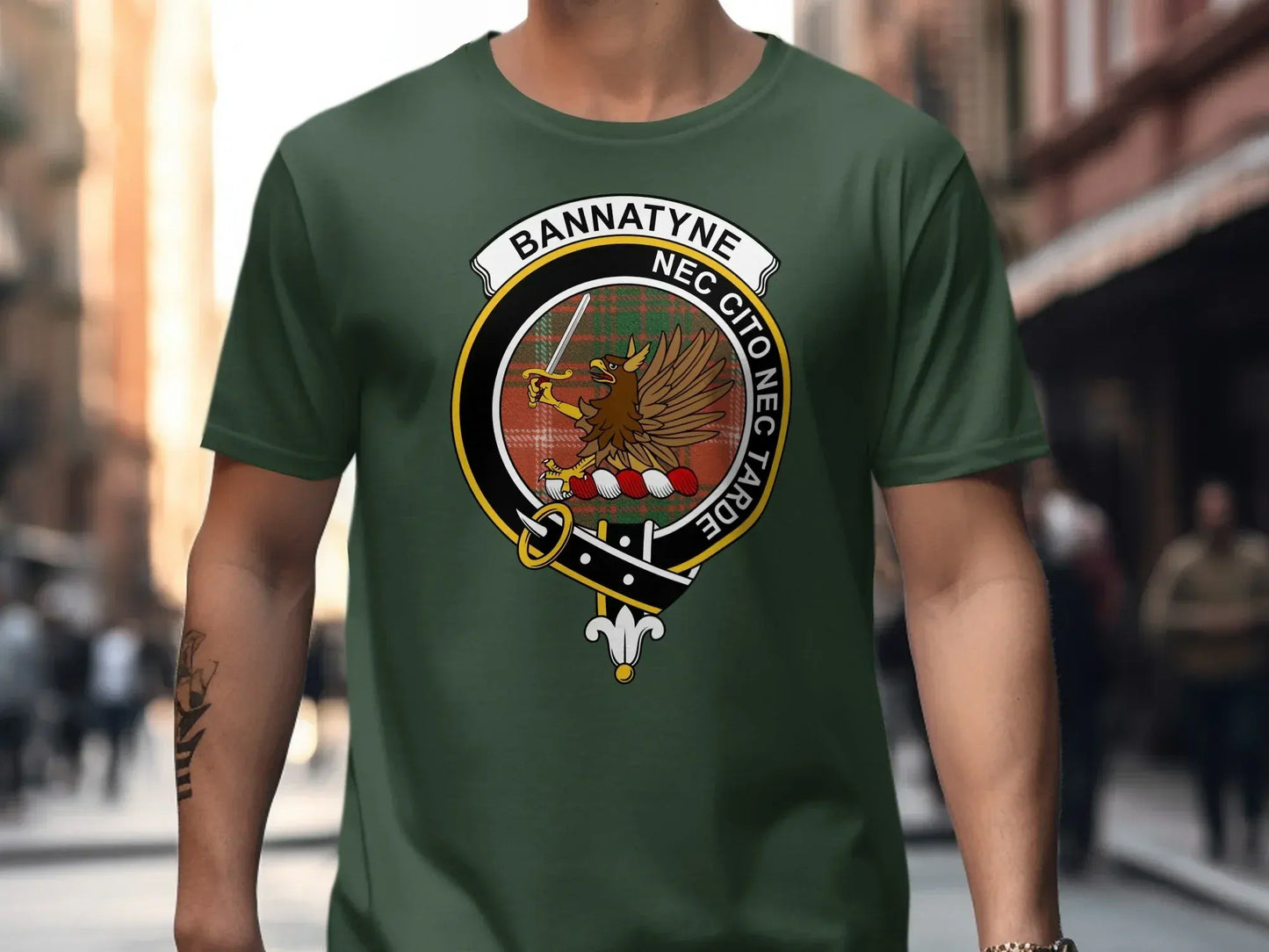 Bannatyne Nec Cito Nec Tarde Green T-Shirt product type