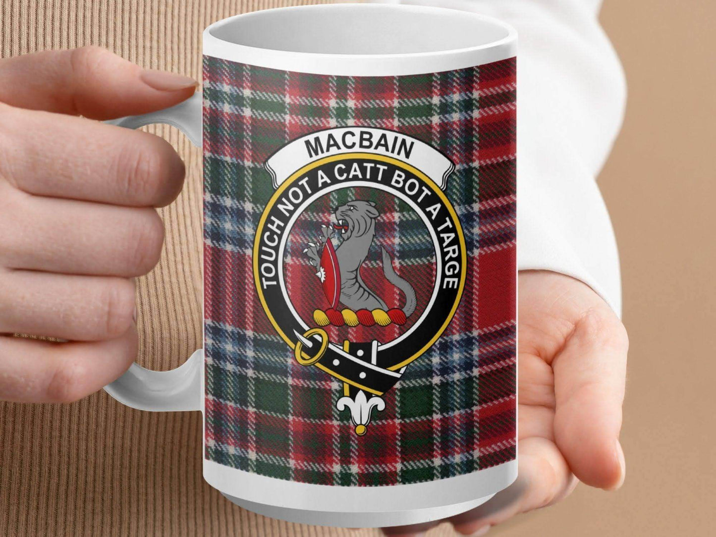 MacBain Clan Tartan Mug with Scottish Emblem product type