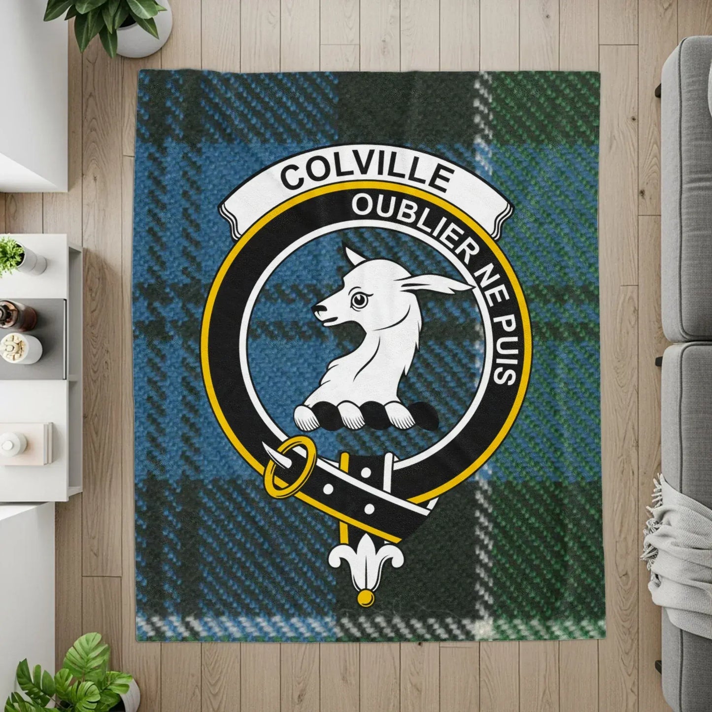 Colville Oublier Ne Puis Crest Patterned Rug product type