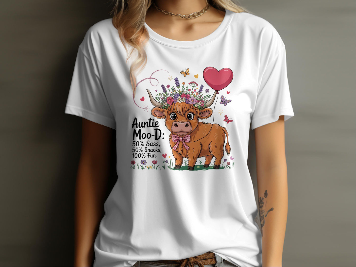 Auntie Moo-D 50 percent Sass 50 percent Snacks T-Shirt product