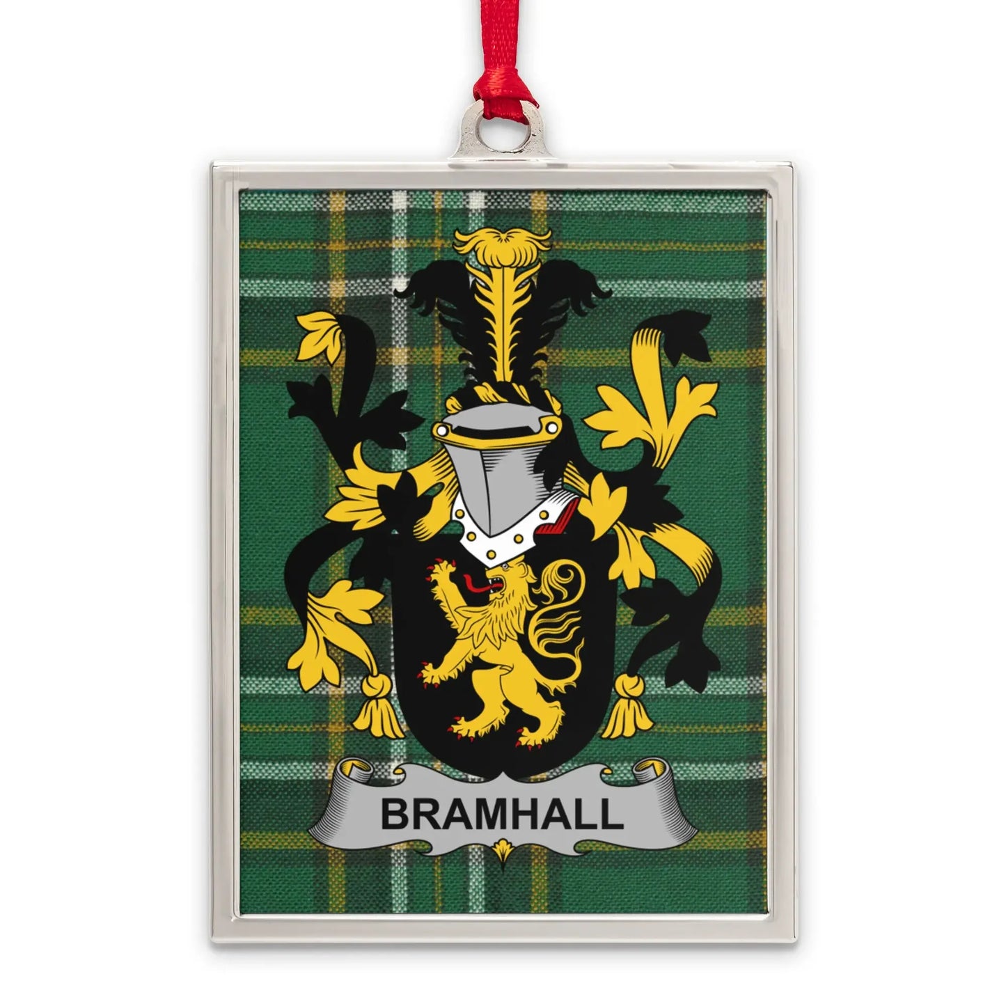 Bramhall Tartan Crest Design Acrylic Ornament product