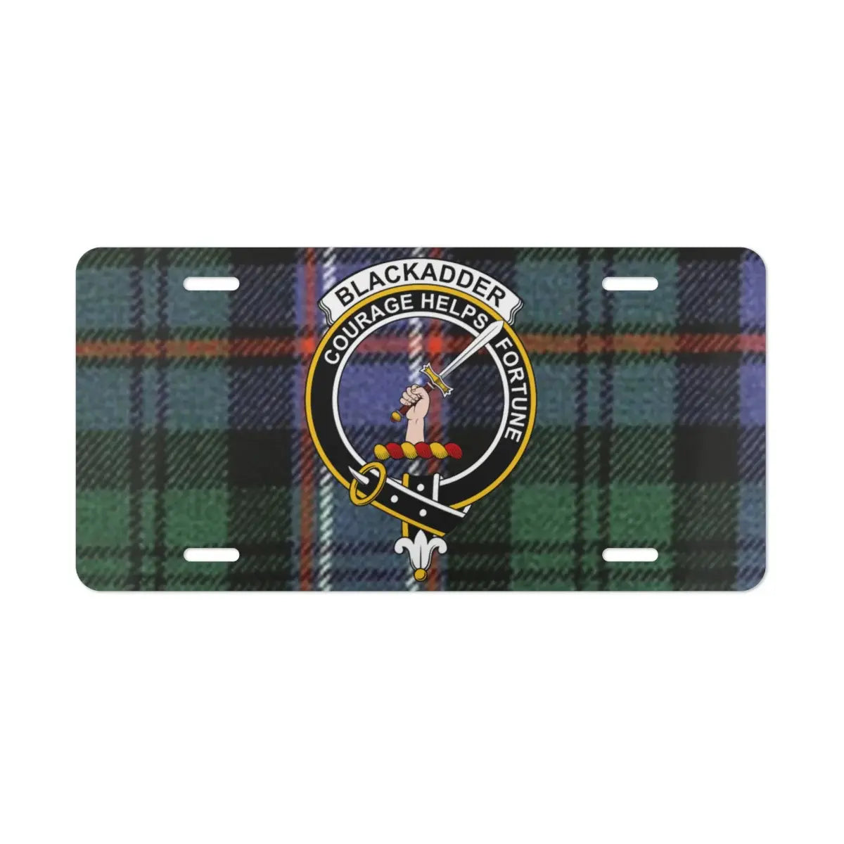 Blackadder Courage Helps Fortune License Plate product