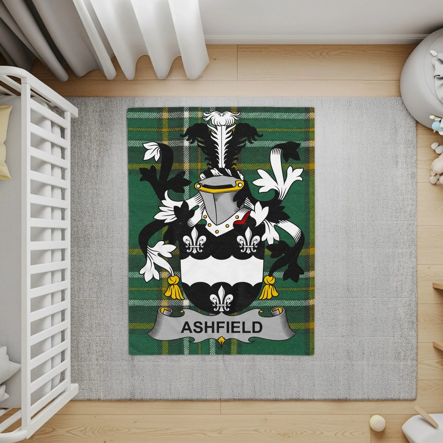 Personalized Ashfield Family Crest Design Rug product