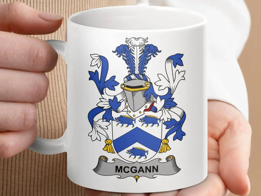 McGann Irish Family Crest Heritage Mug - Celtic Ancestry Gifts