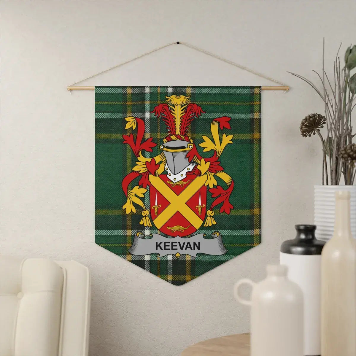 Keevan Family Crest Green Wall Hanging Product