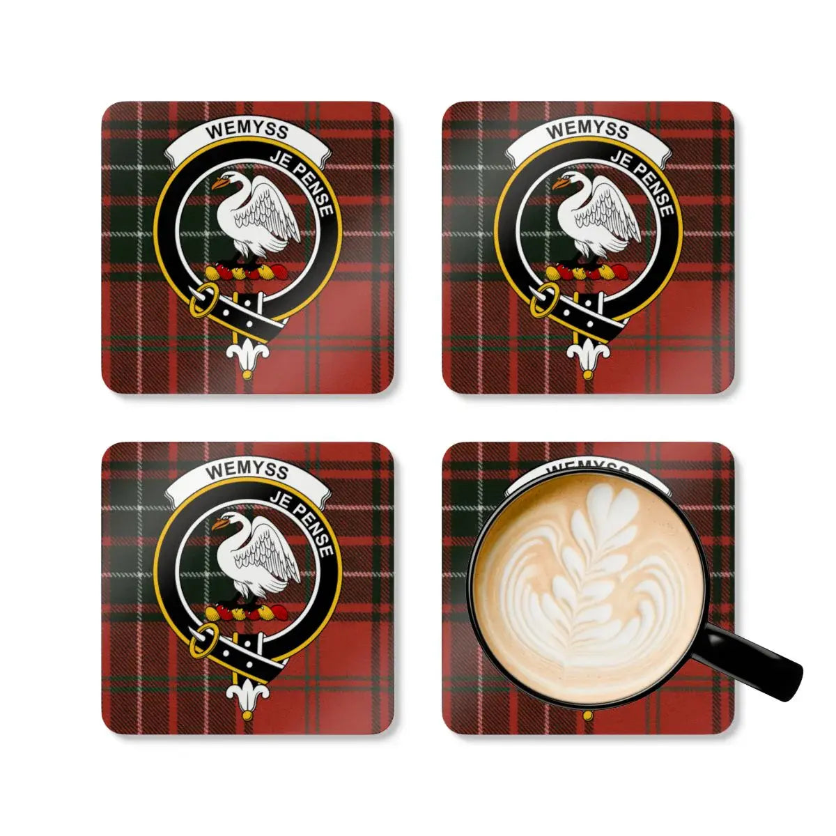 Wemyss Je Pense Plaid Pattern Drink Coasters product