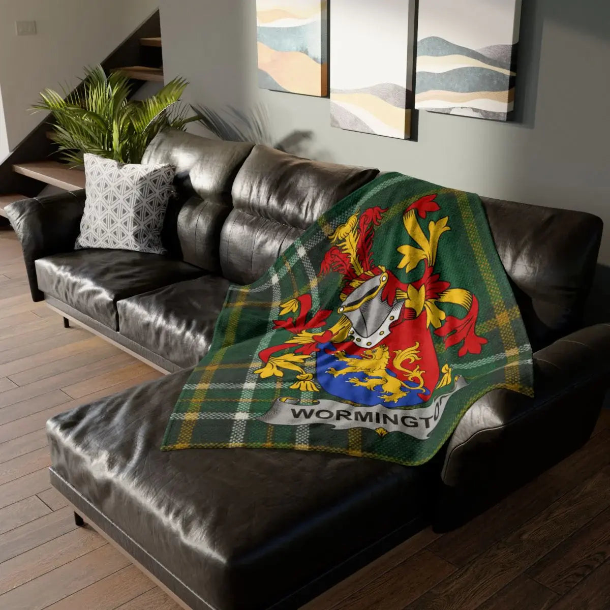 Family Crest Wormington Design Throw Blanket product type
