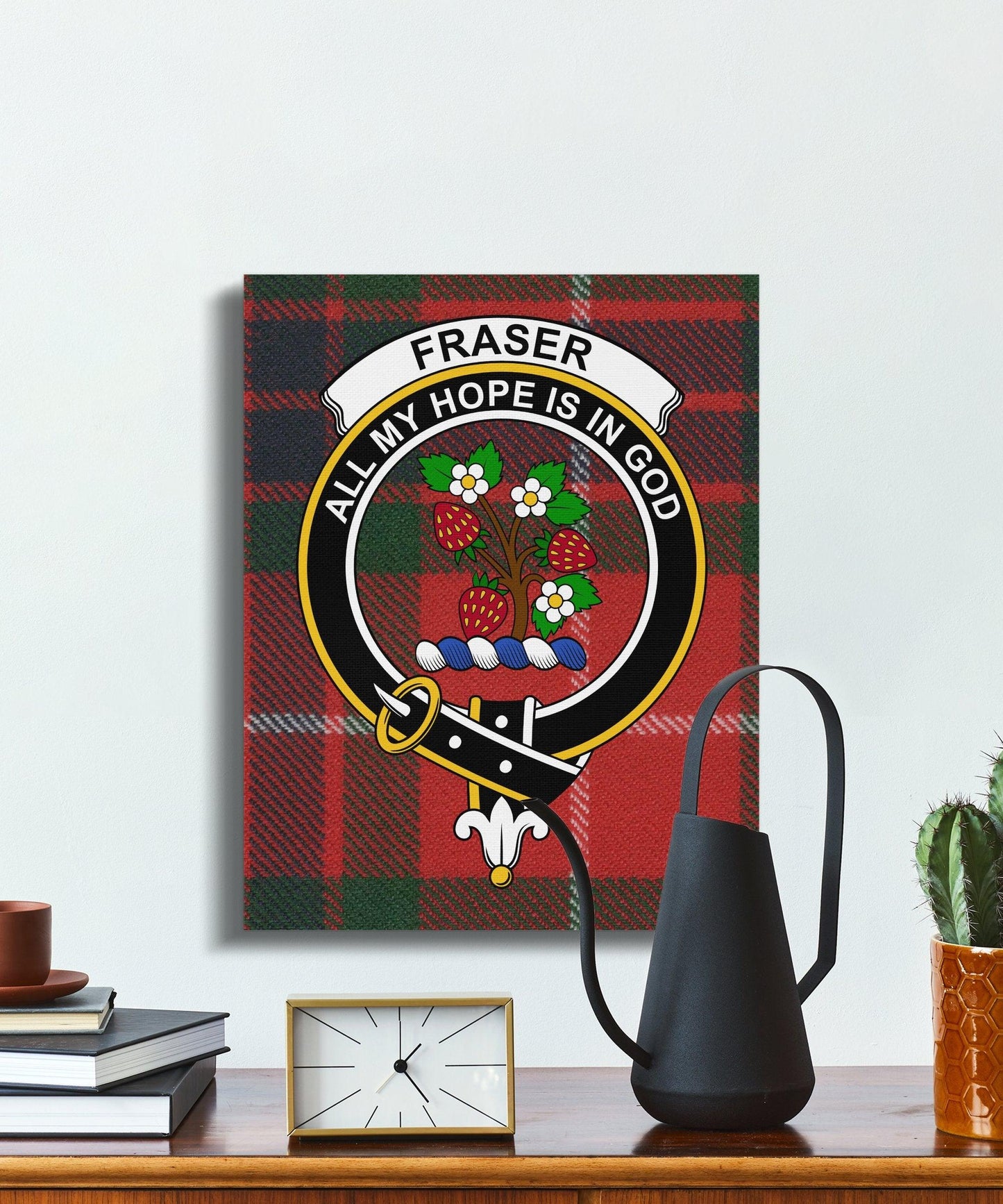Fraser Clan Tartan Plaid Wall Art Decor Canvas product