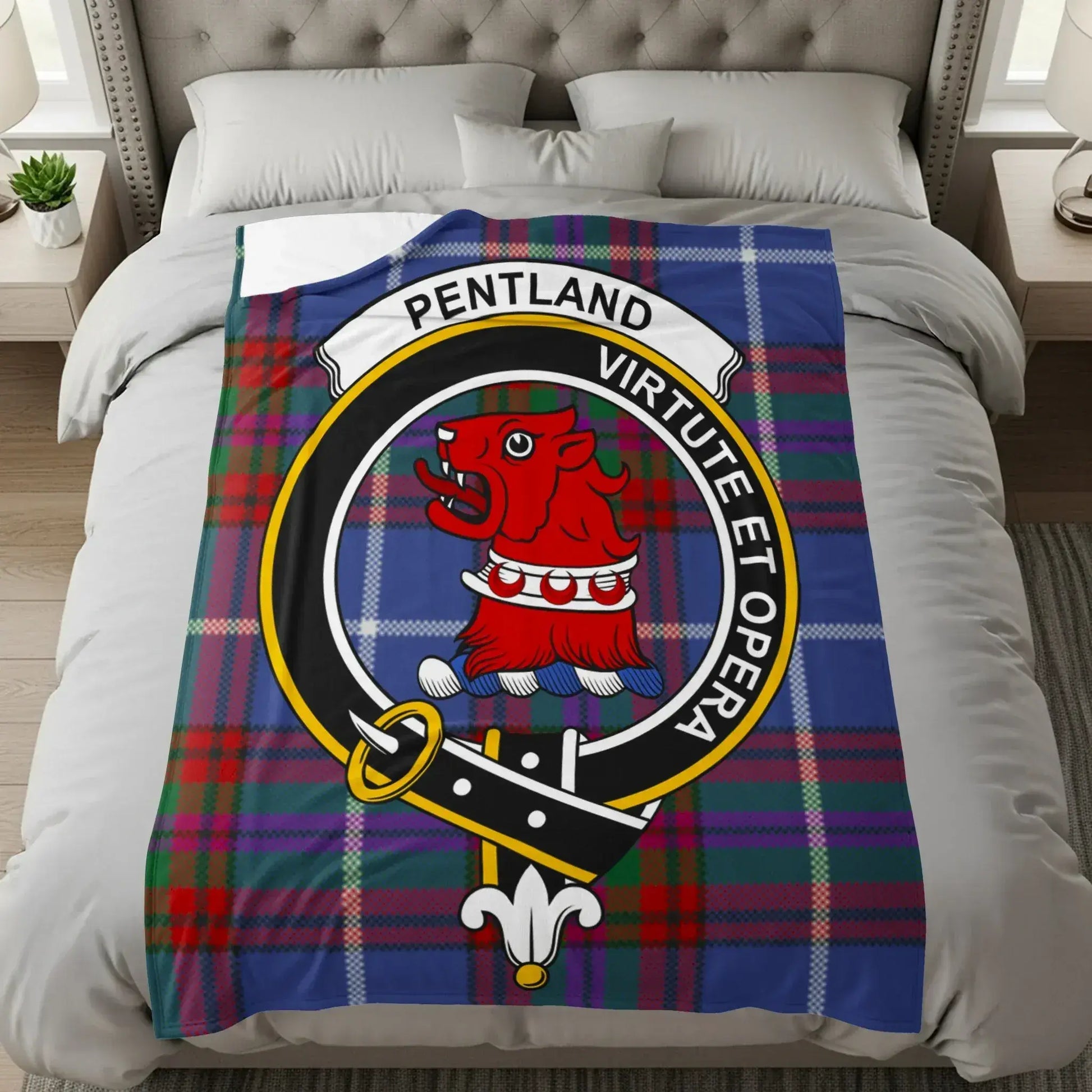 Pentland Virtute Et Opera Tartan Blanket product