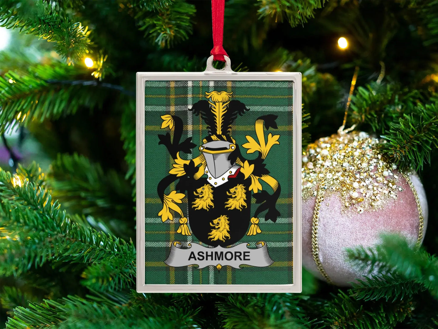 Ashmore Family Crest Christmas Tree Ornament product type