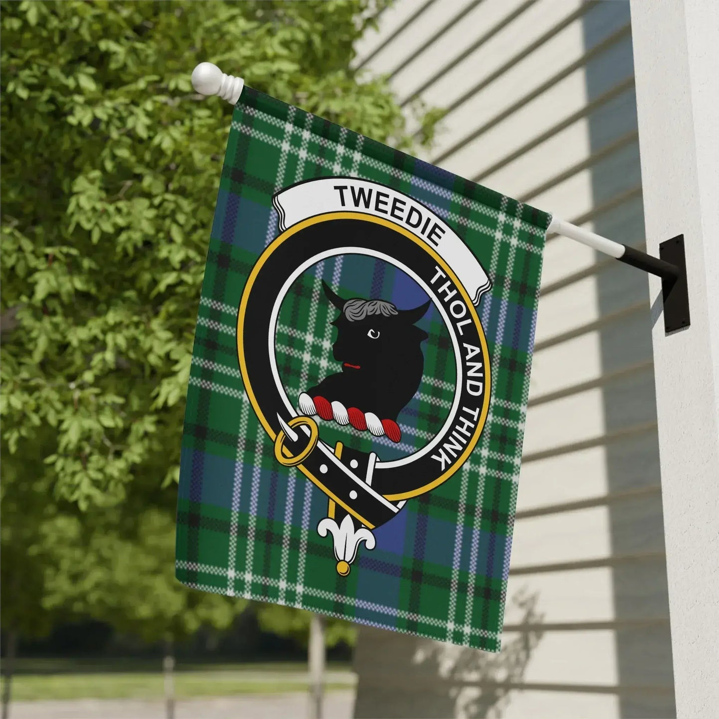 Thol And Think Tweedie Plaid Outdoor Flag product