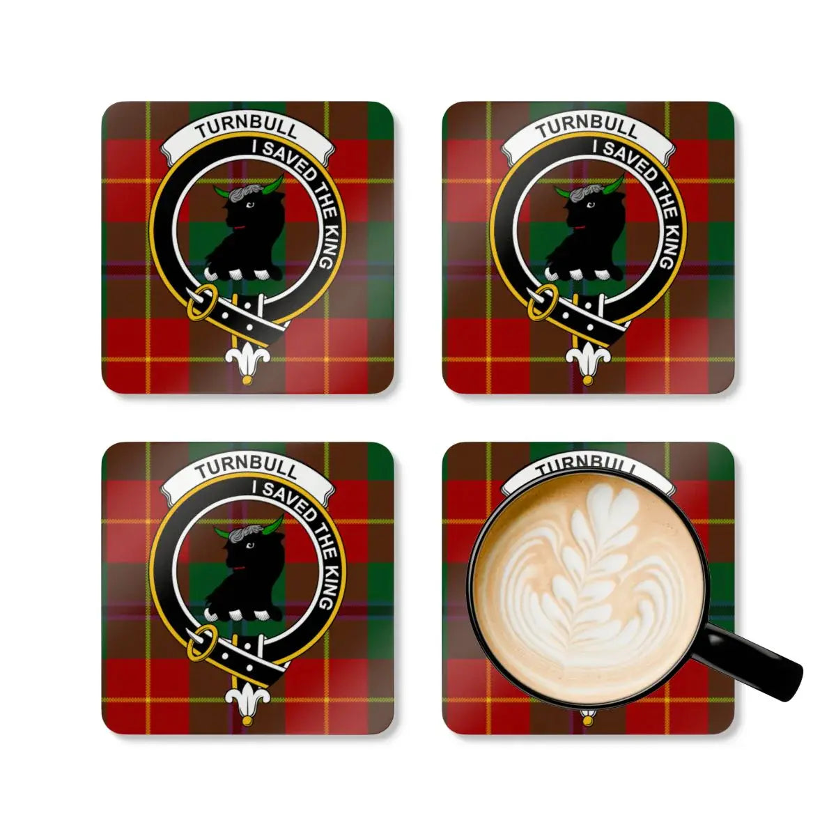 Turnbull I Saved the King Plaid Coaster Set product type