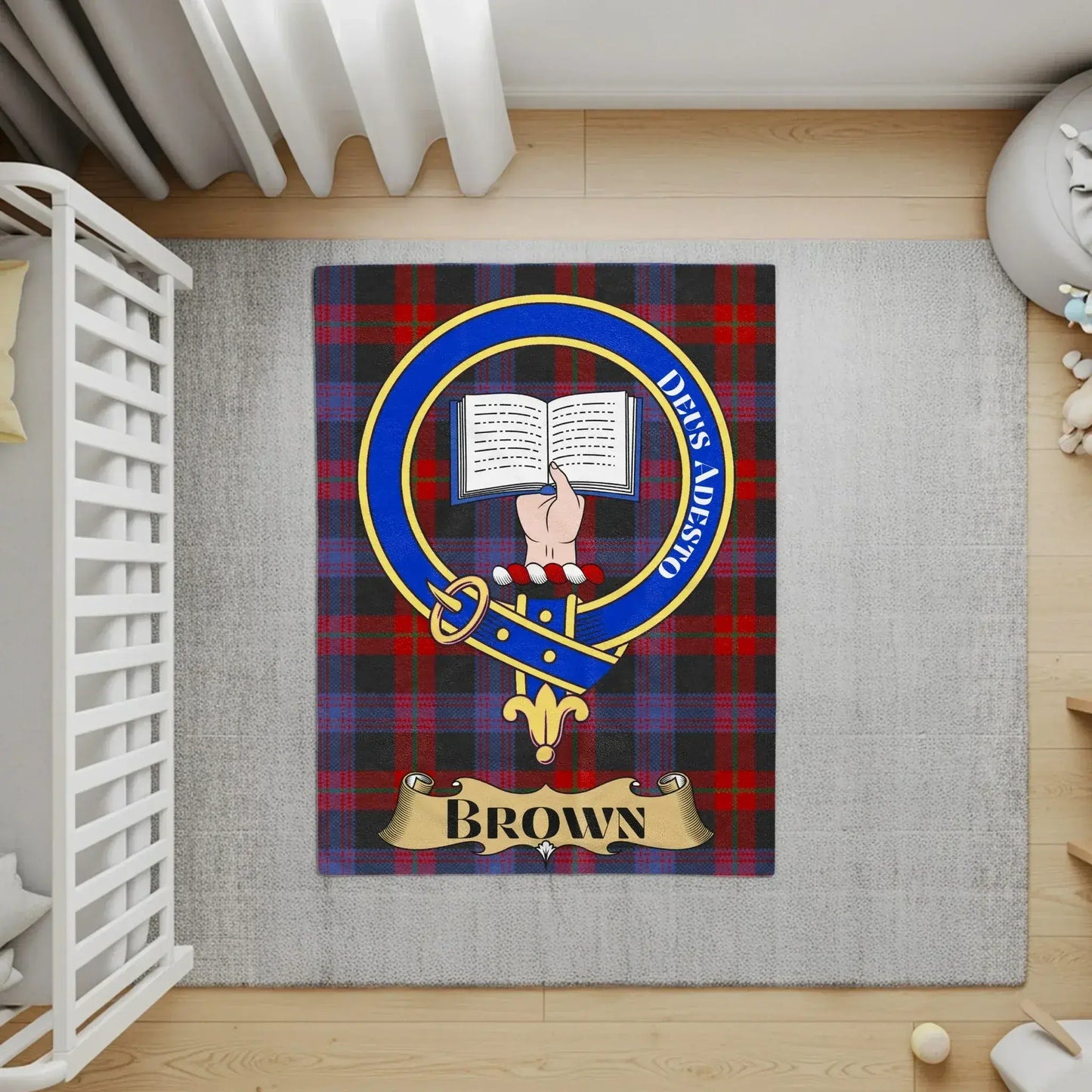 Personalized Brown Family Crest Printed Mat product