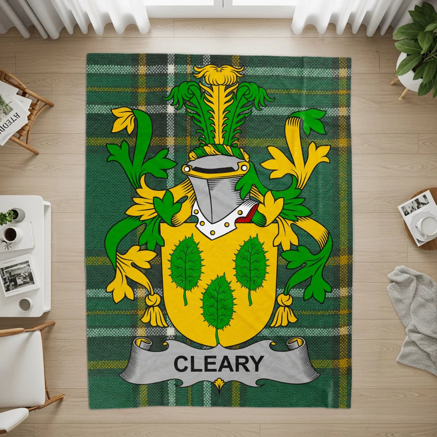 Cleary Family Crest Plaid Decorative Rug product type