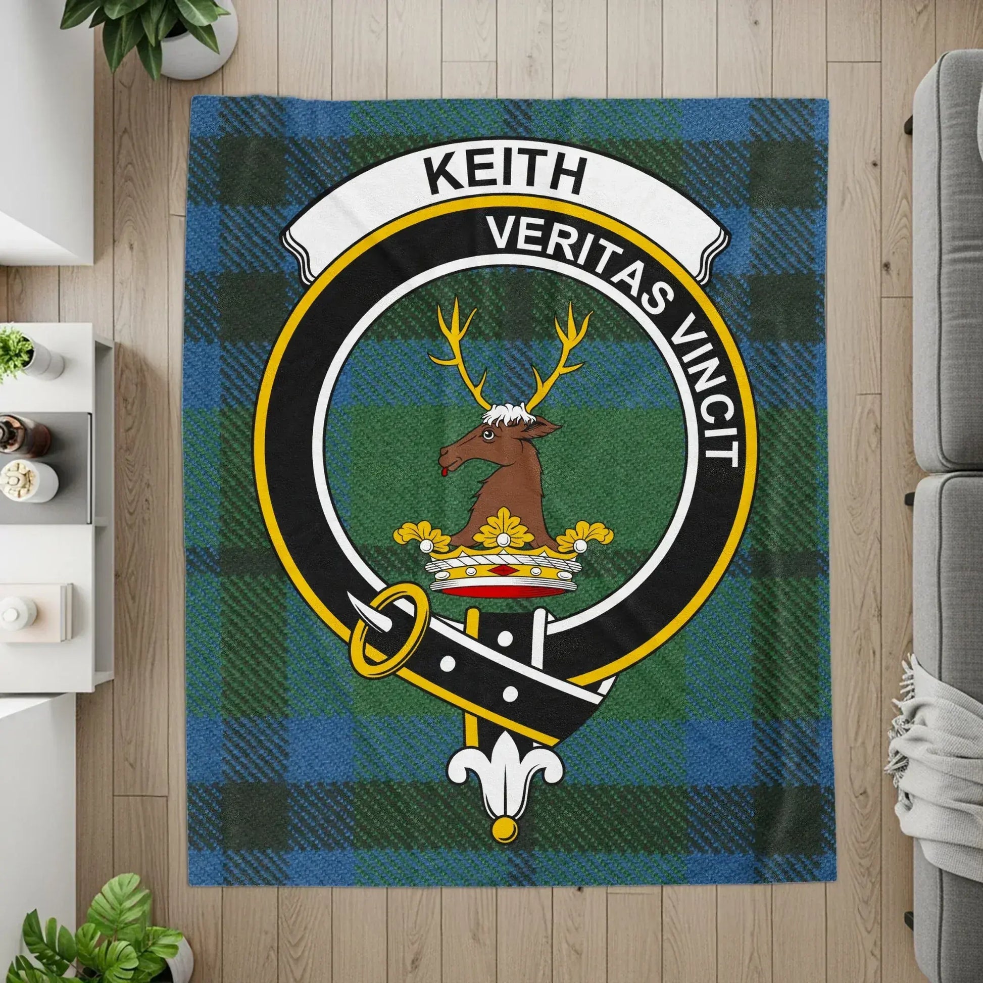 Personalized Keith Veritas Vincit Family Crest Blanket product