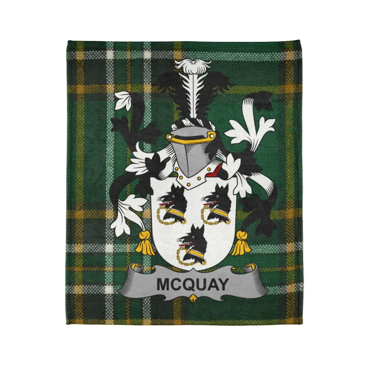 Family Crest Plaid Design Customizable Blanket product