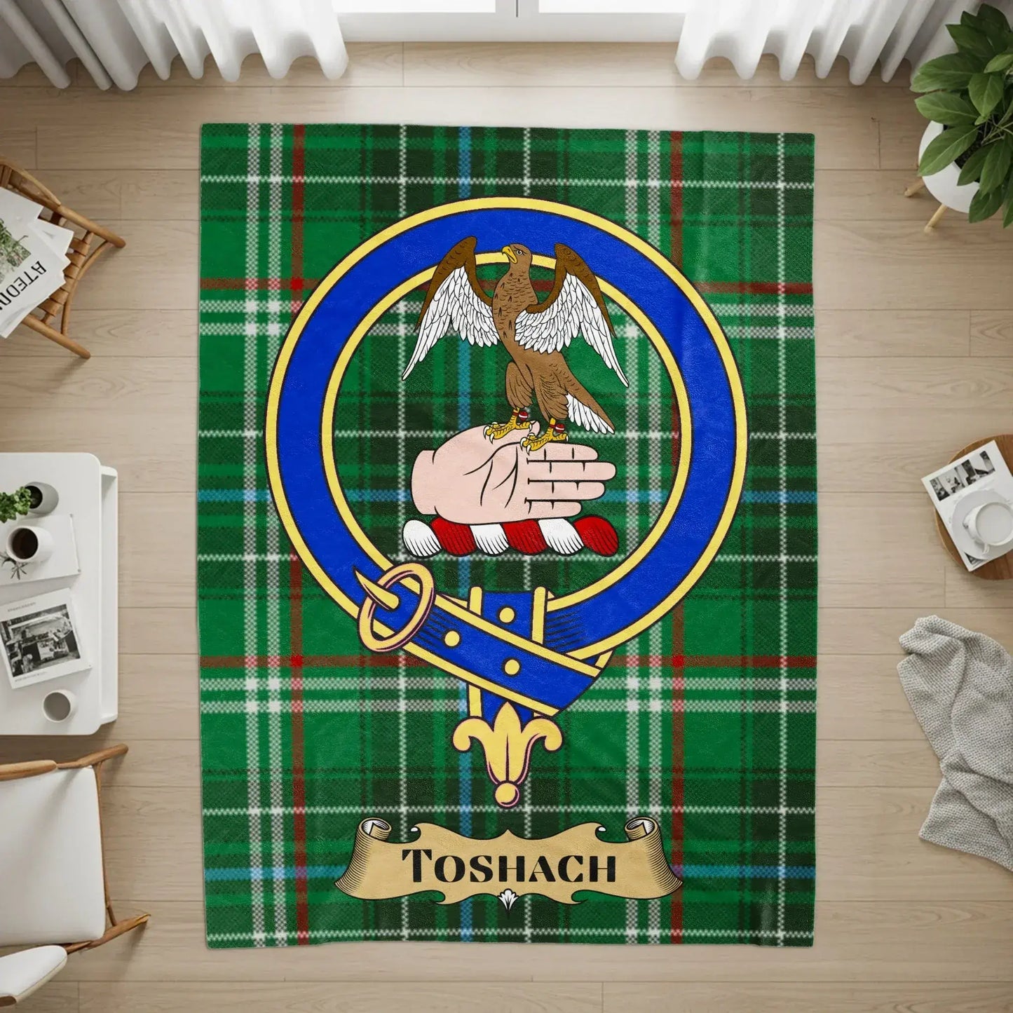 Toshach Family Crest Plaid Tartan Area Rug product type
