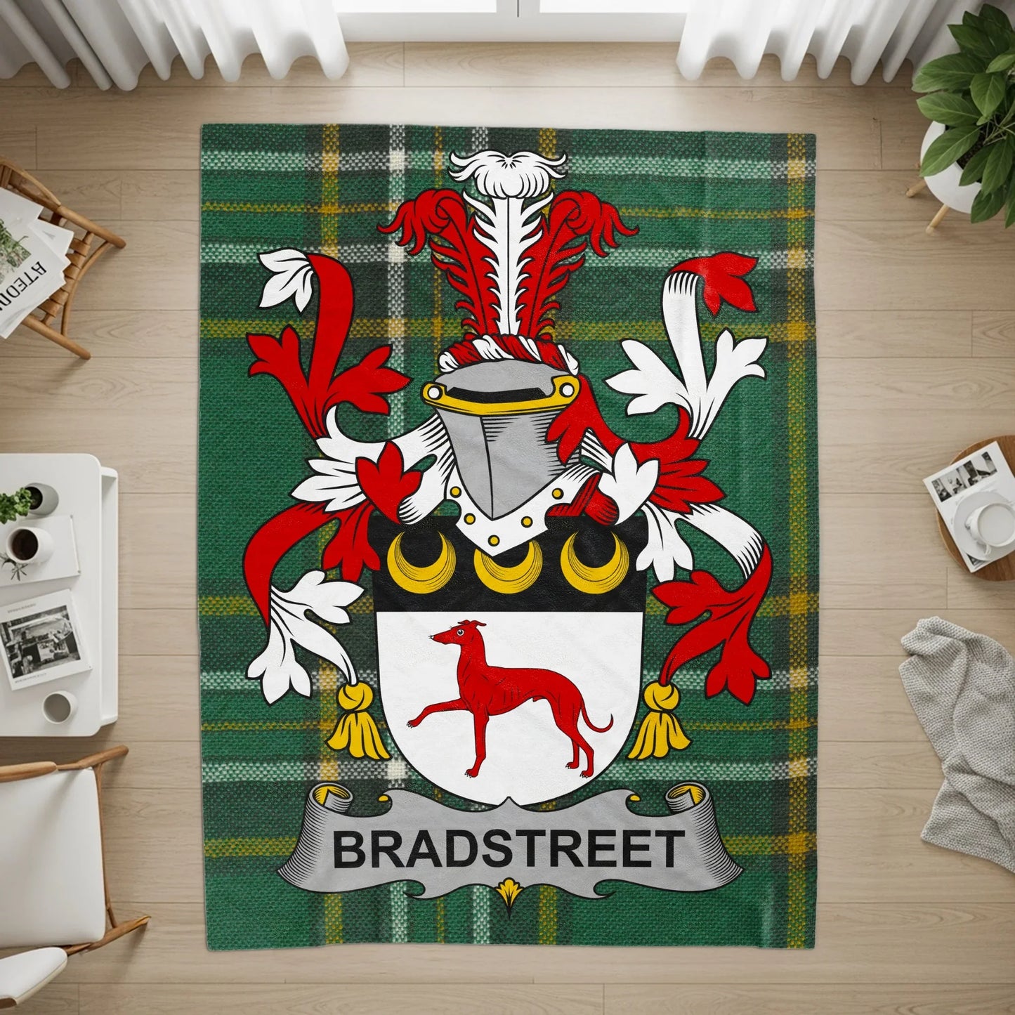Bradstreet Family Crest Tartan Plaid Rug product