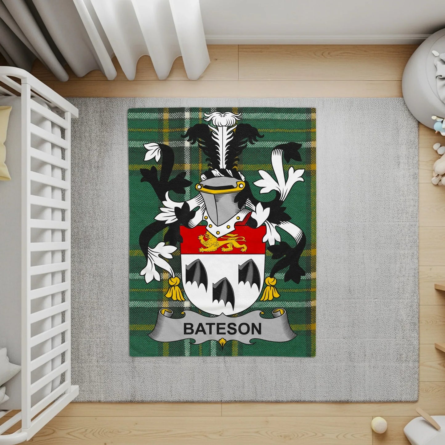 Personalized Family Crest Emblem Rug Home Decor product