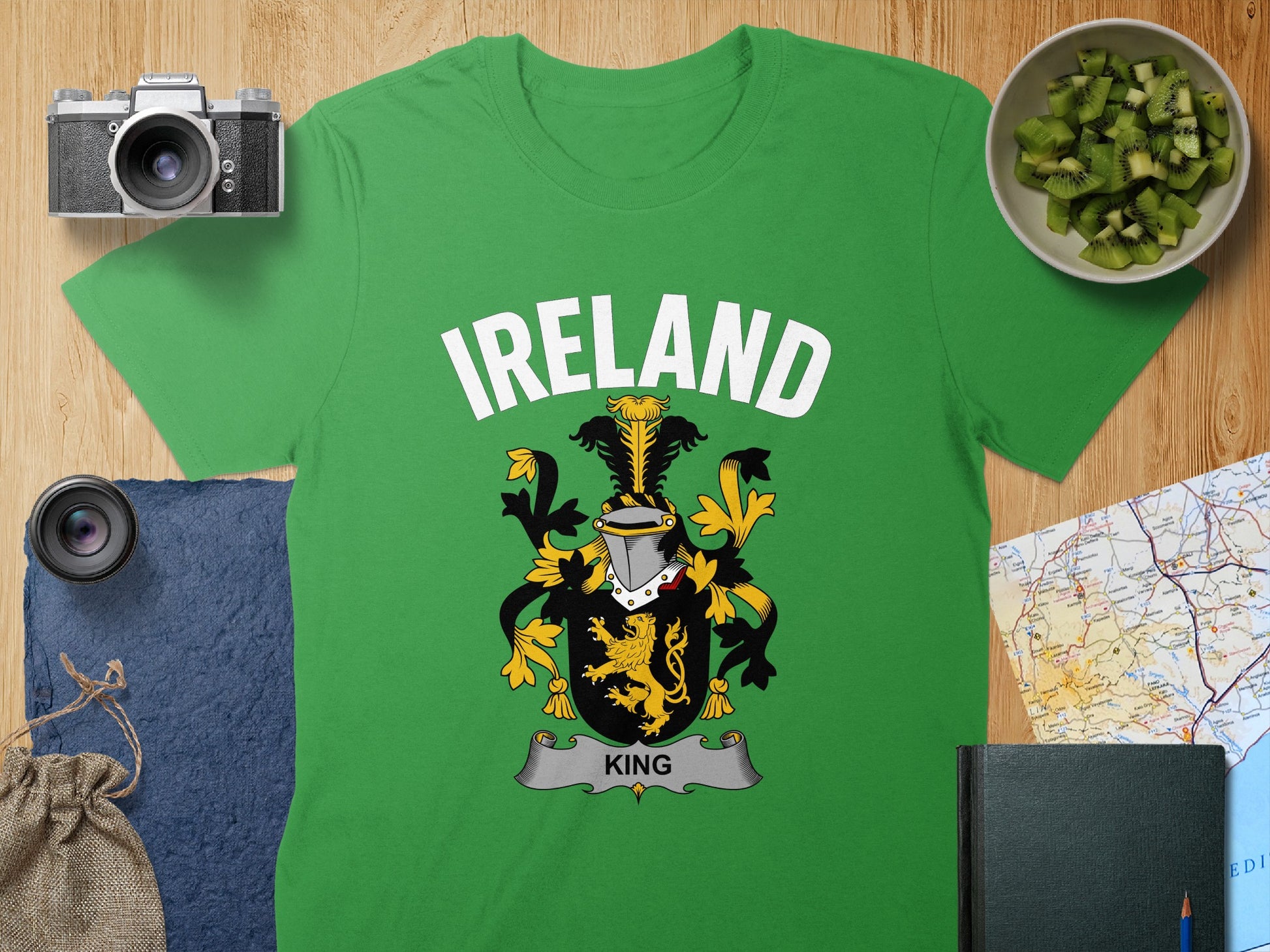 Ireland King Crest Graphic Tee Shirt