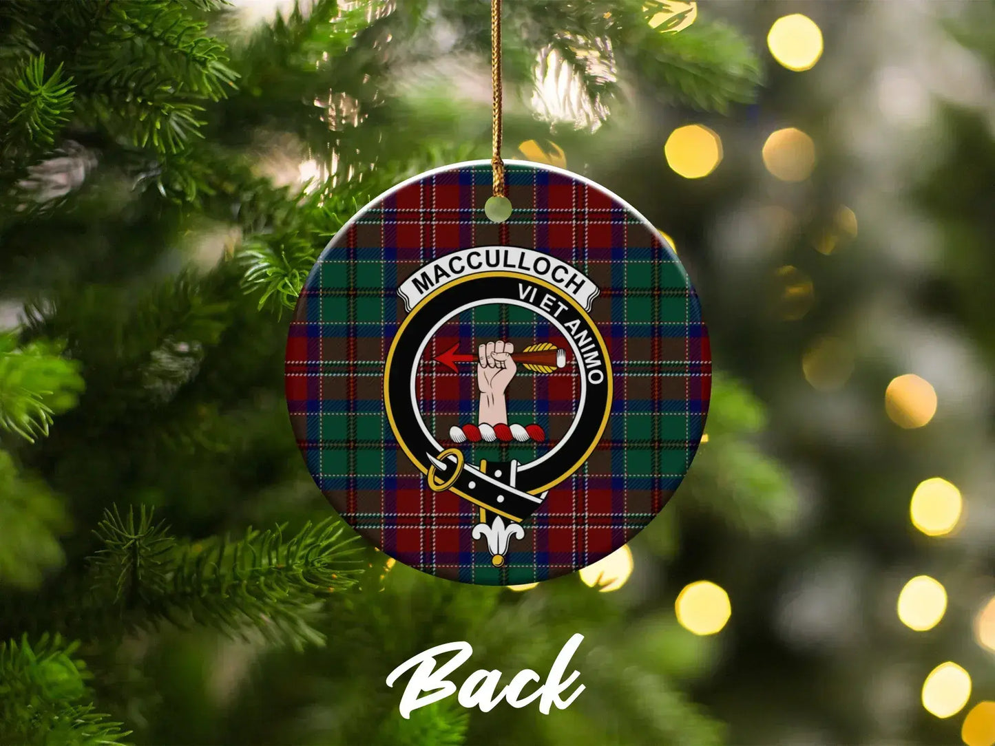 Clan MacCulloch Tartan Christmas Ornament product type
