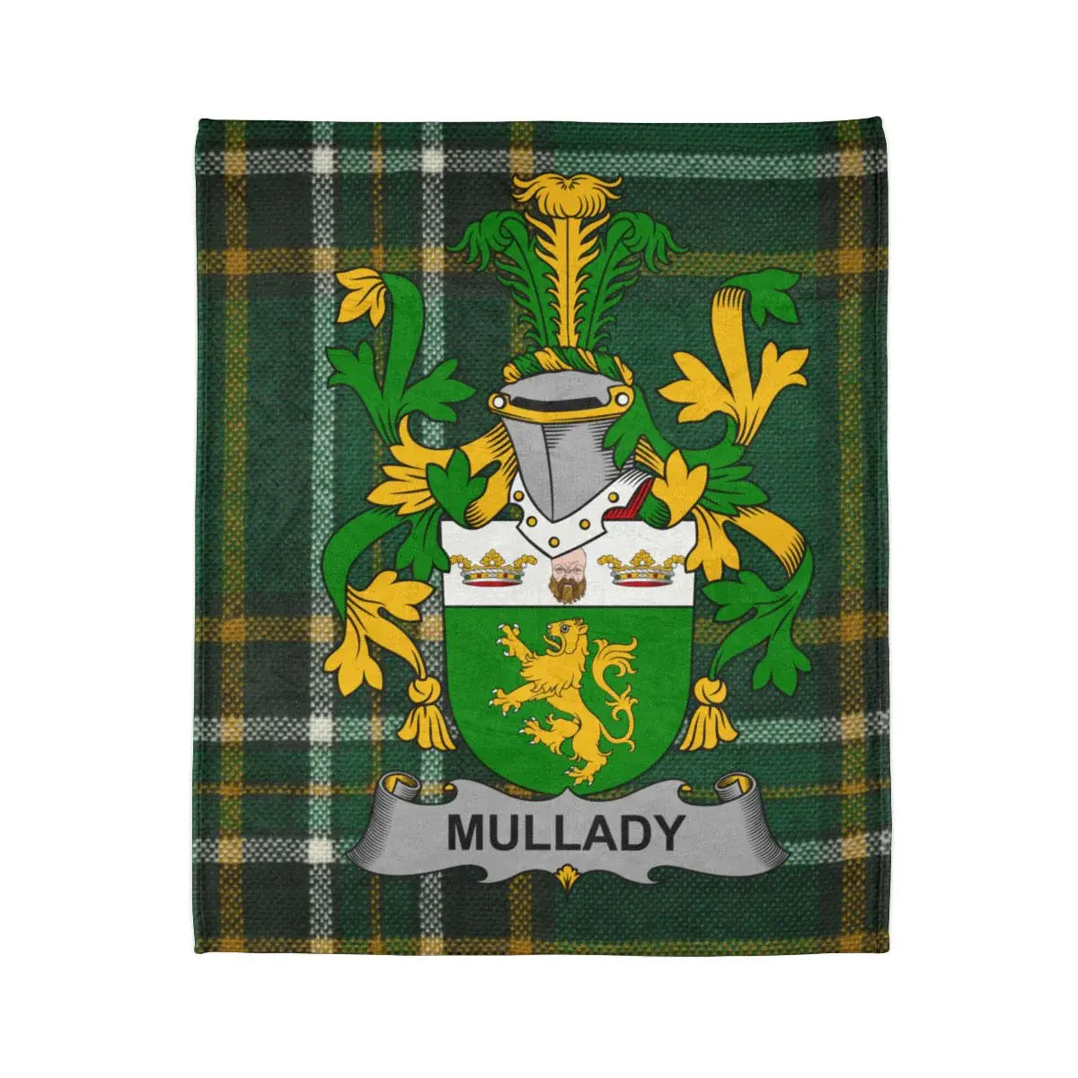 Mullady Family Crest Green Tartan Blanket product type