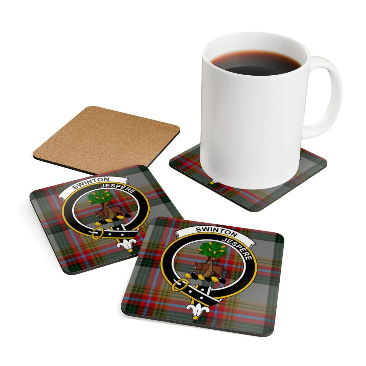 Swinton Jespere Plaid Design Drink Coaster Set product type