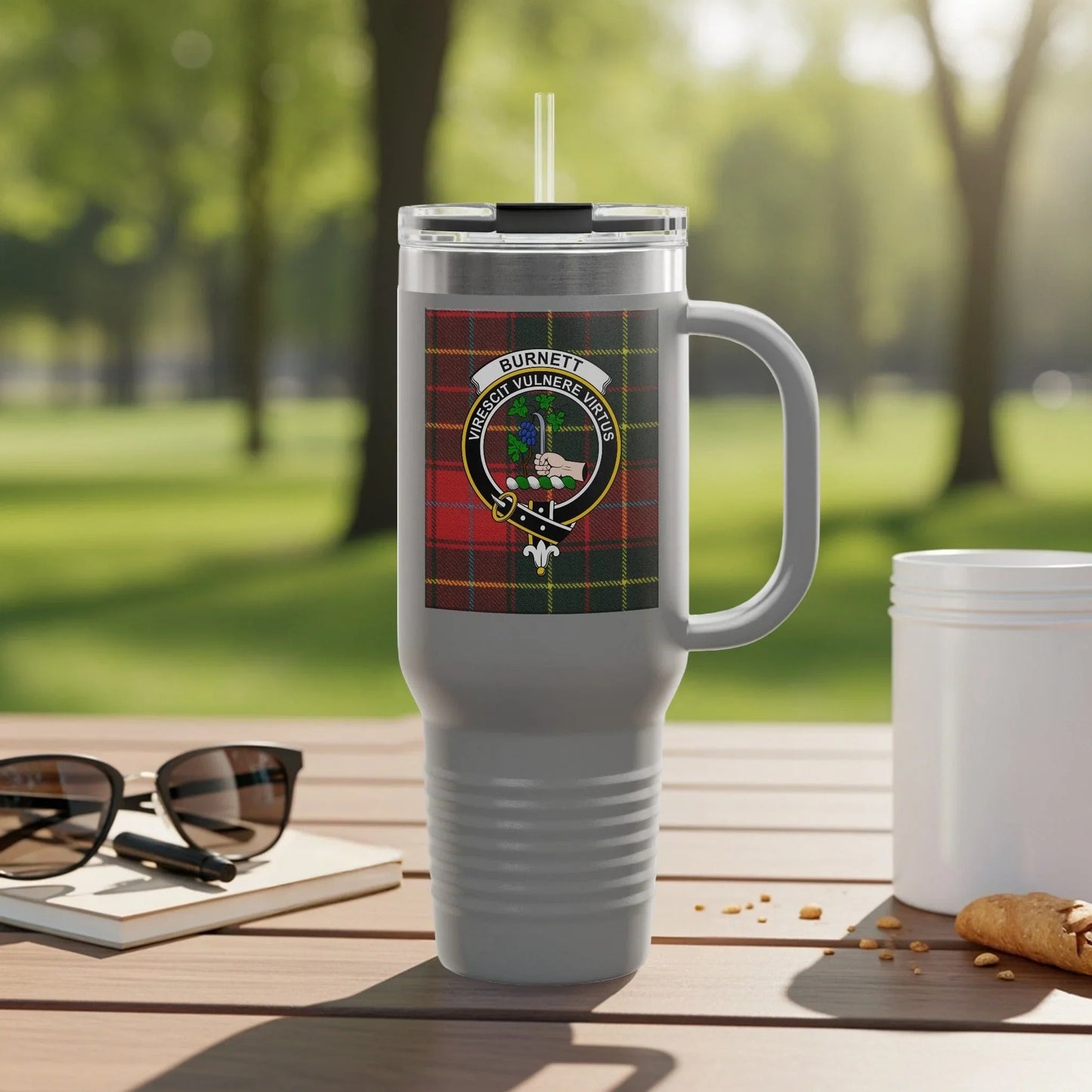 Scottish Inspired Burnett Tartan Travel Mug product