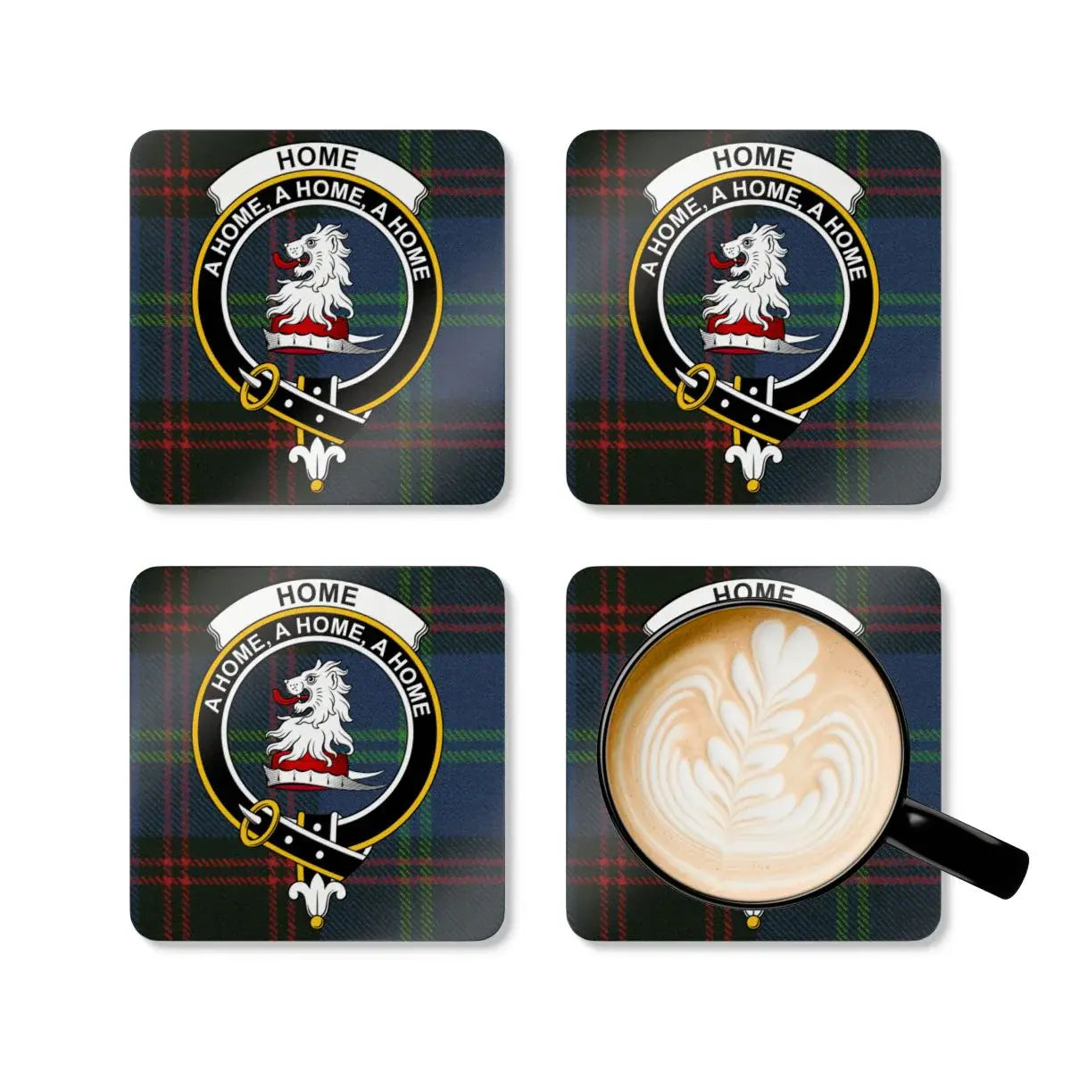 A Home A Home A Home Plaid Pattern Coasters product type
