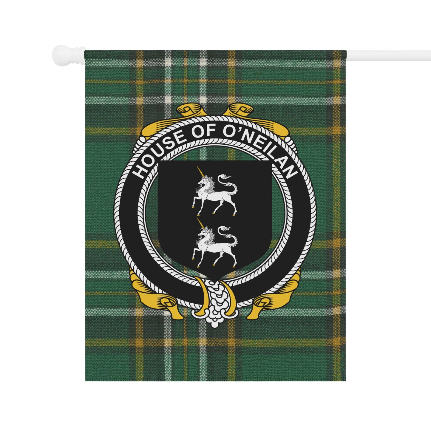 House of O'Neilan Plaid Crest Design Flag