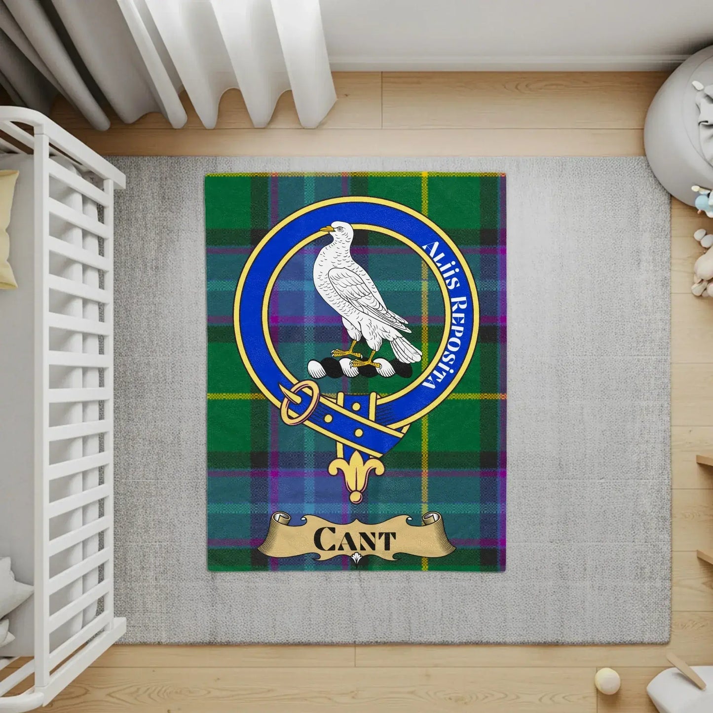 Cant Blue Green Plaid Family Crest Mat product