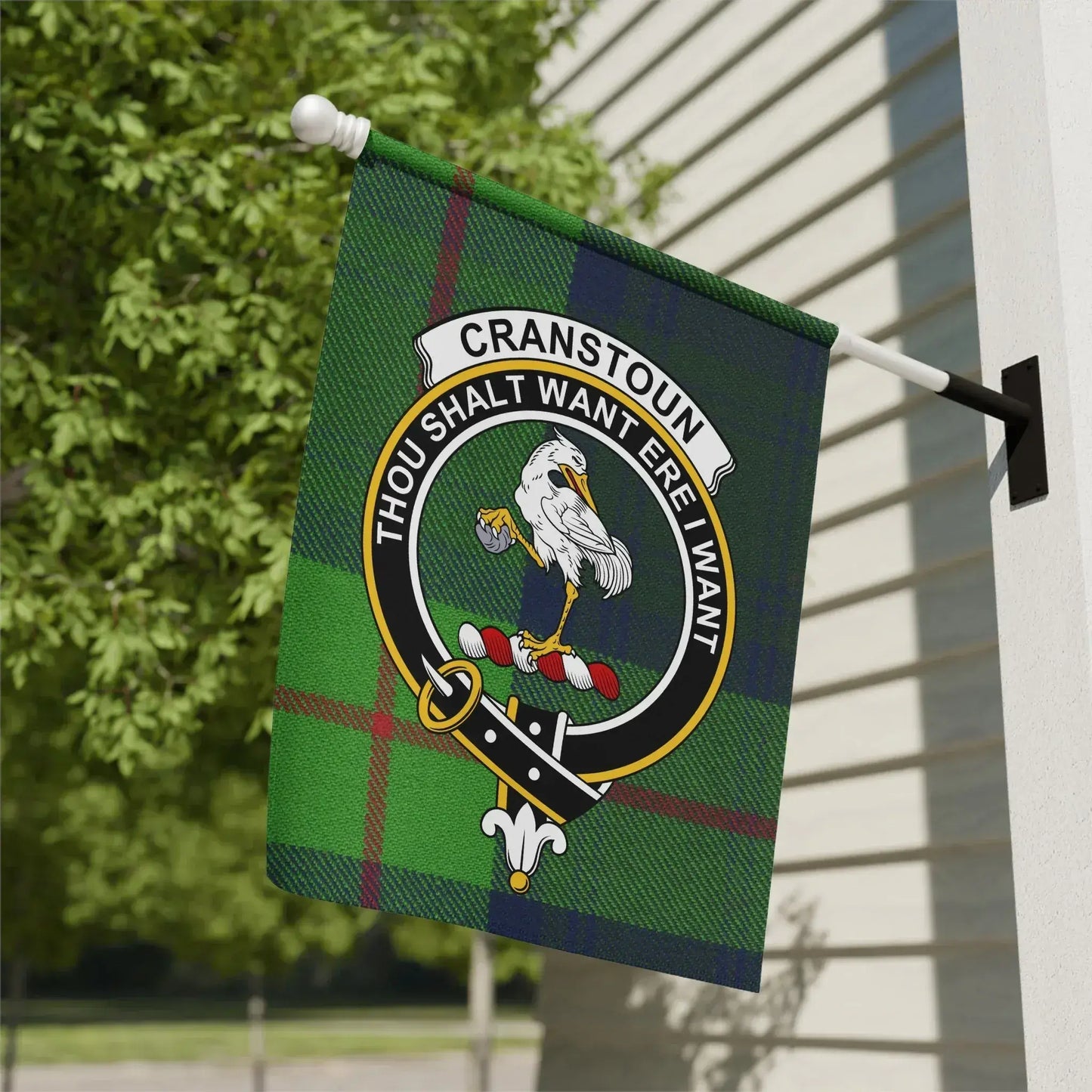 Cranstoun Clan Scottish Tartan Garden Flag