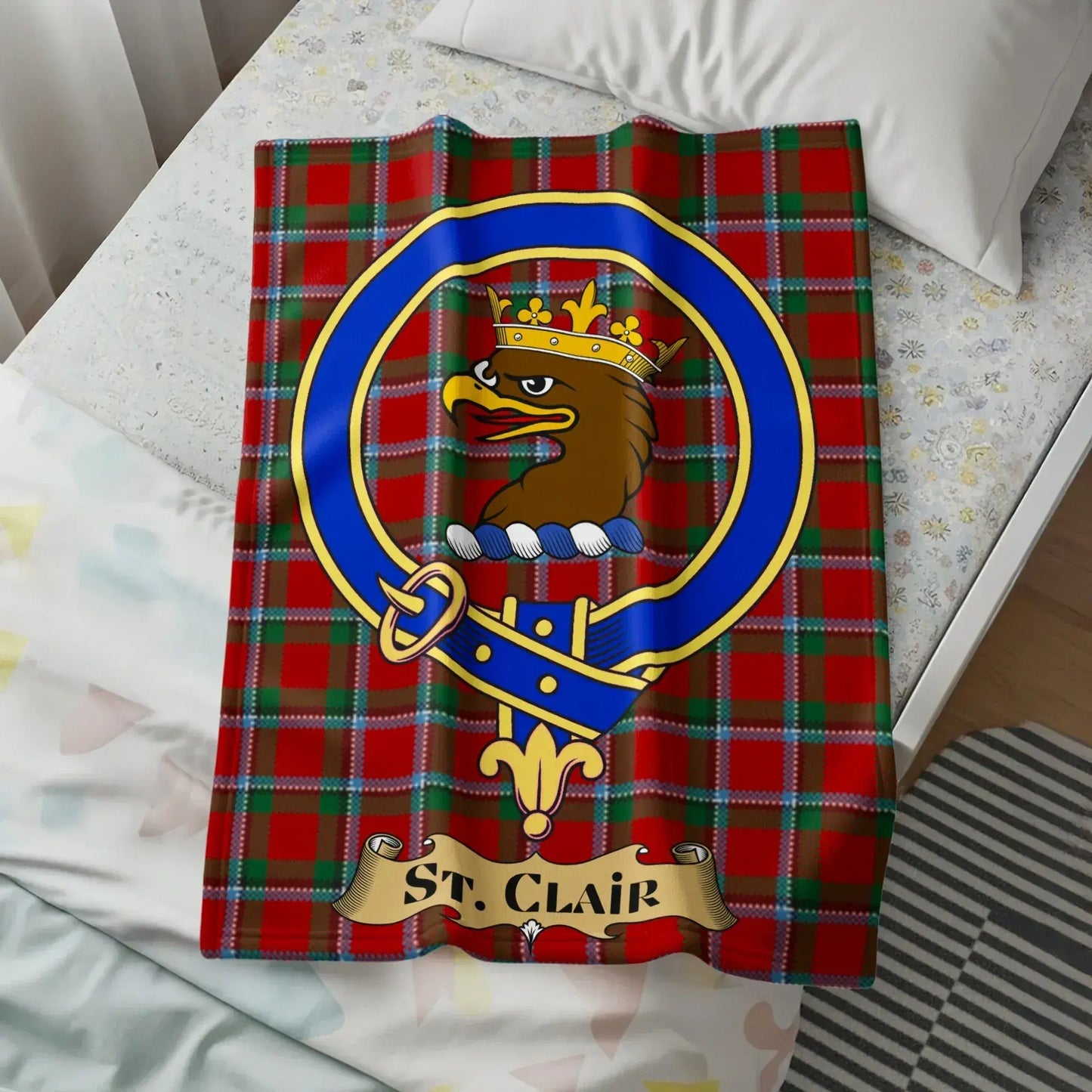 St. Clair Scottish Tartan Design Throw Blanket product