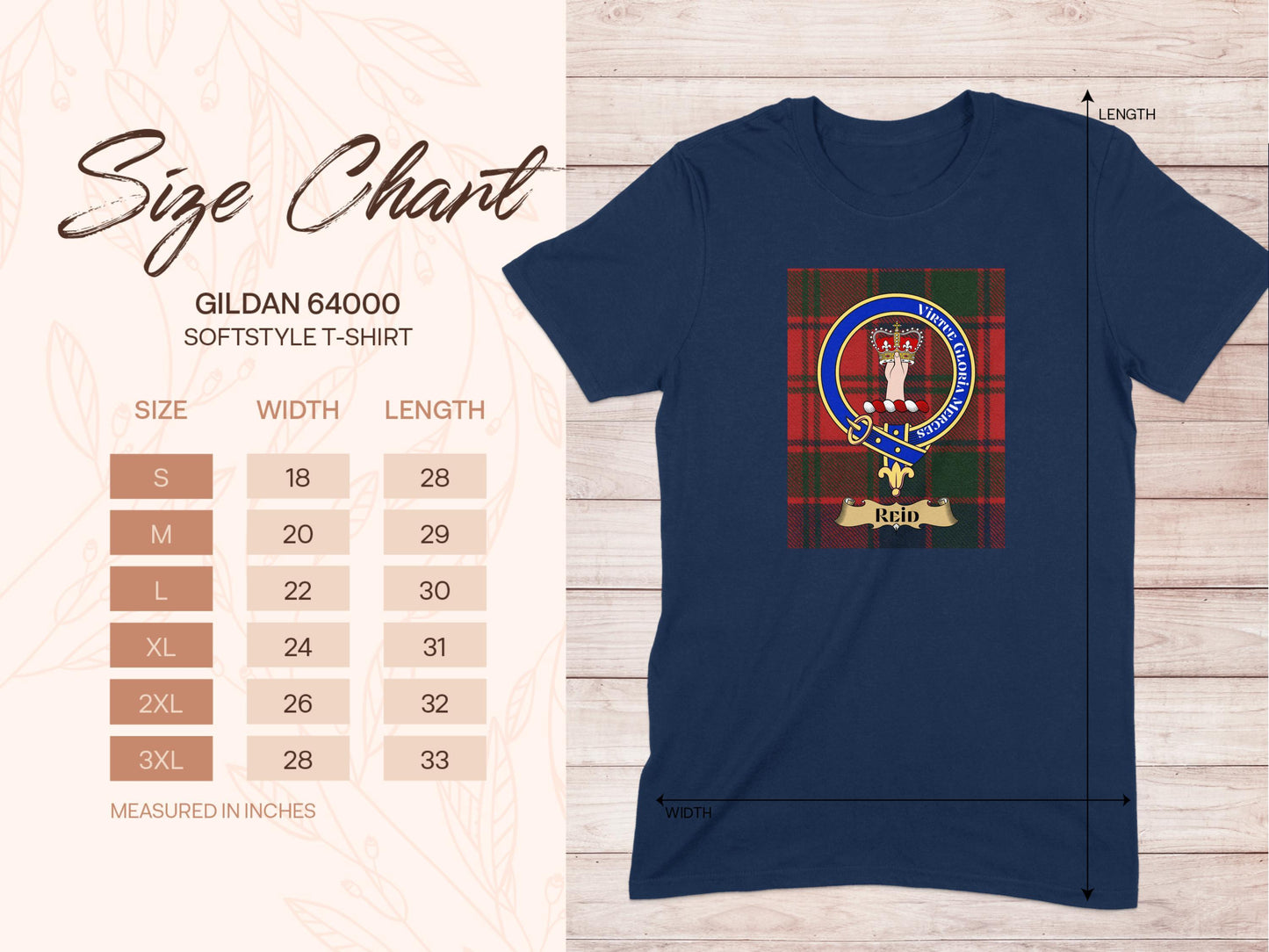 Reid Clan Crest Scottish Tartan T-Shirt - Celtic Ancestry Gifts
