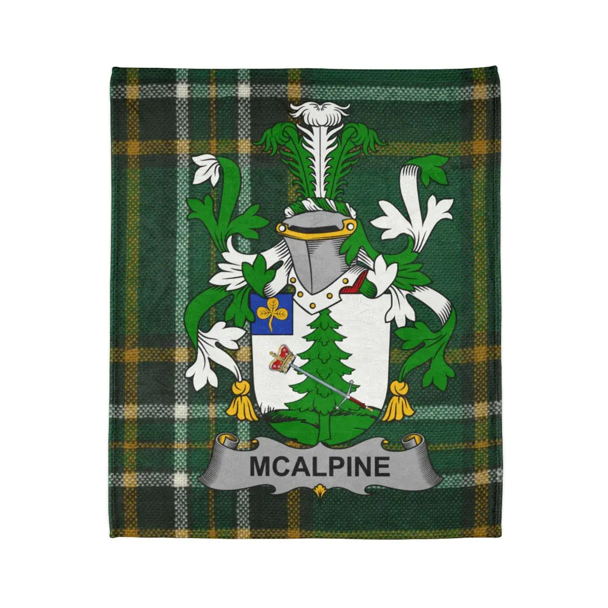 McAlpine Family Crest Green Tartan Blanket product