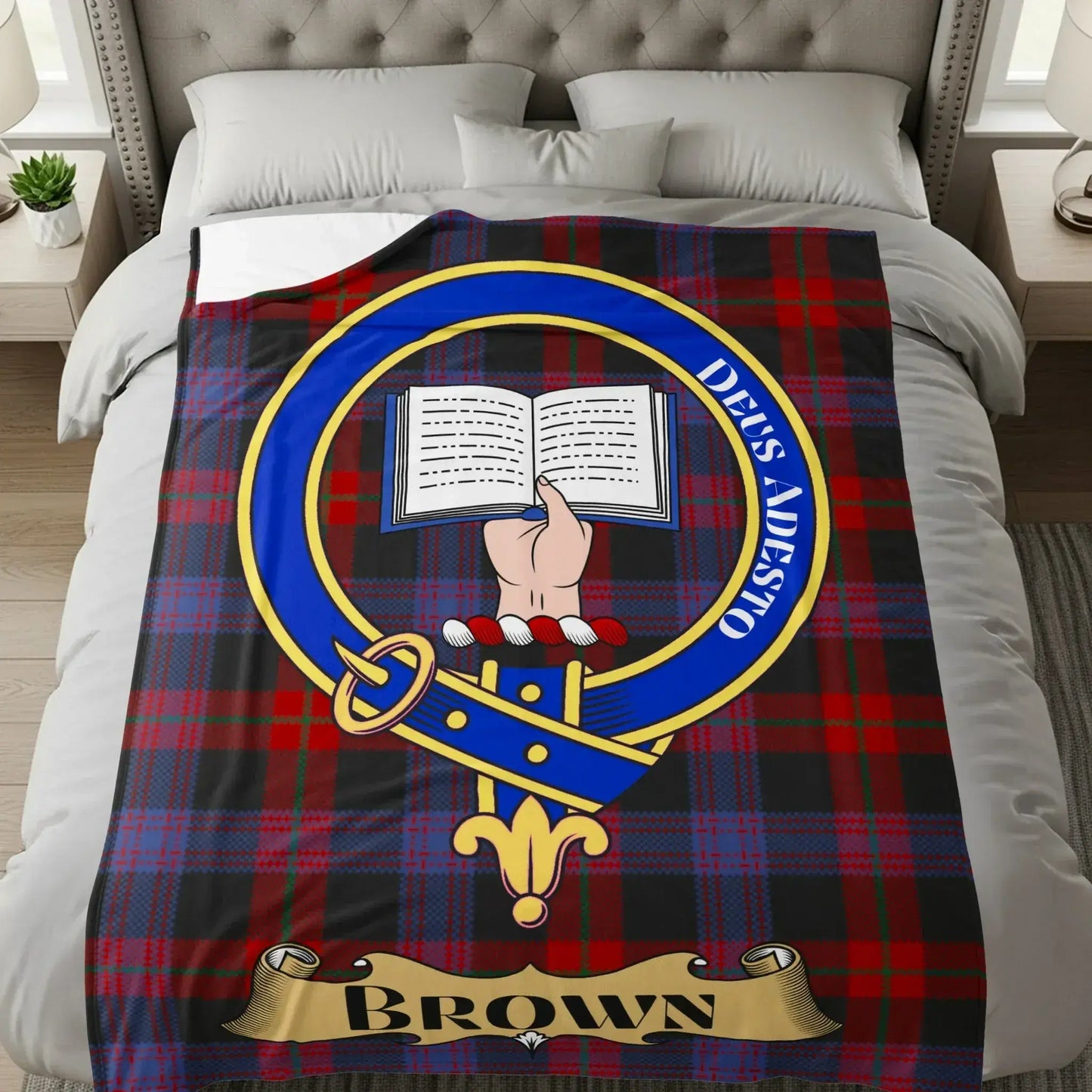 Brown Clan Plaid Tartan Blanket product