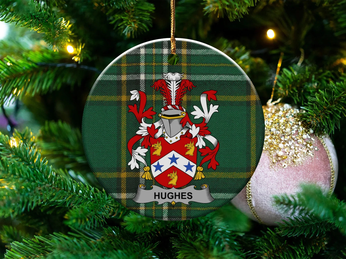 Family Crest Personalized Christmas Ornament product
