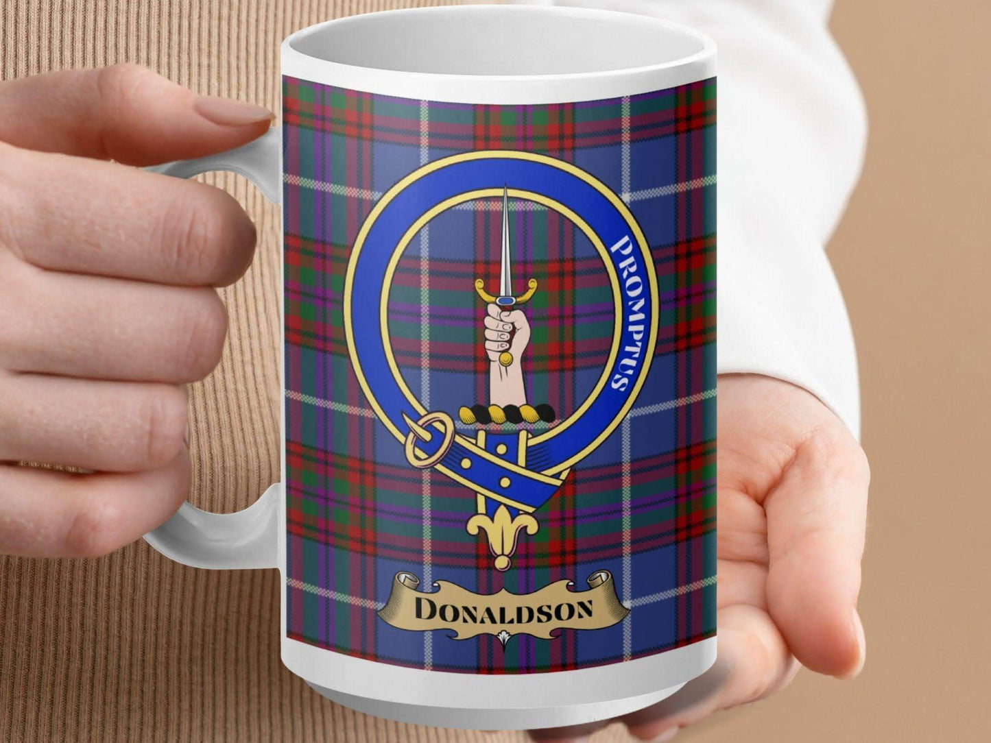 Donaldson Clan Tartan Mug with Crest product type
