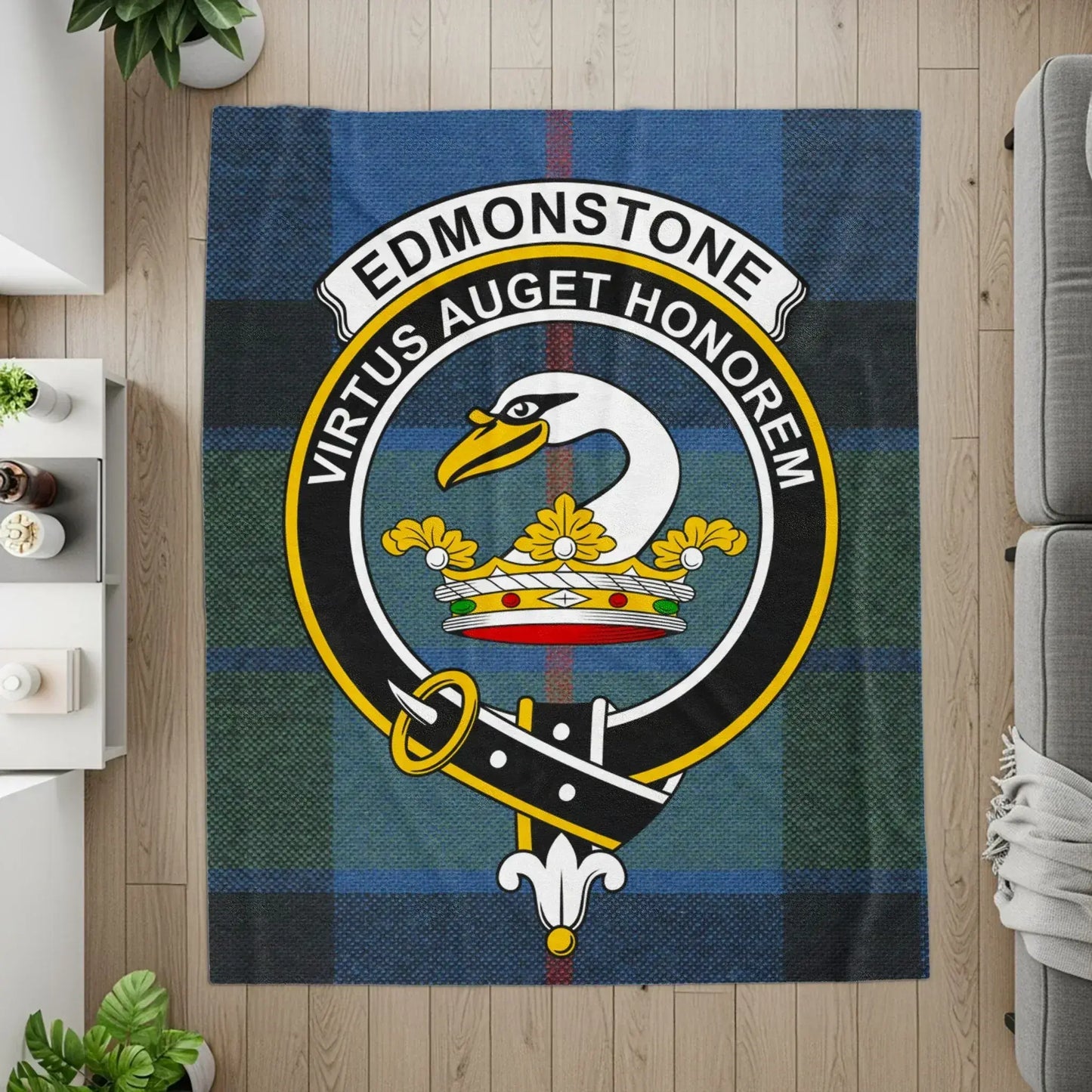 Edmonstone Virtus Augent Honorem Emblem Blanket product