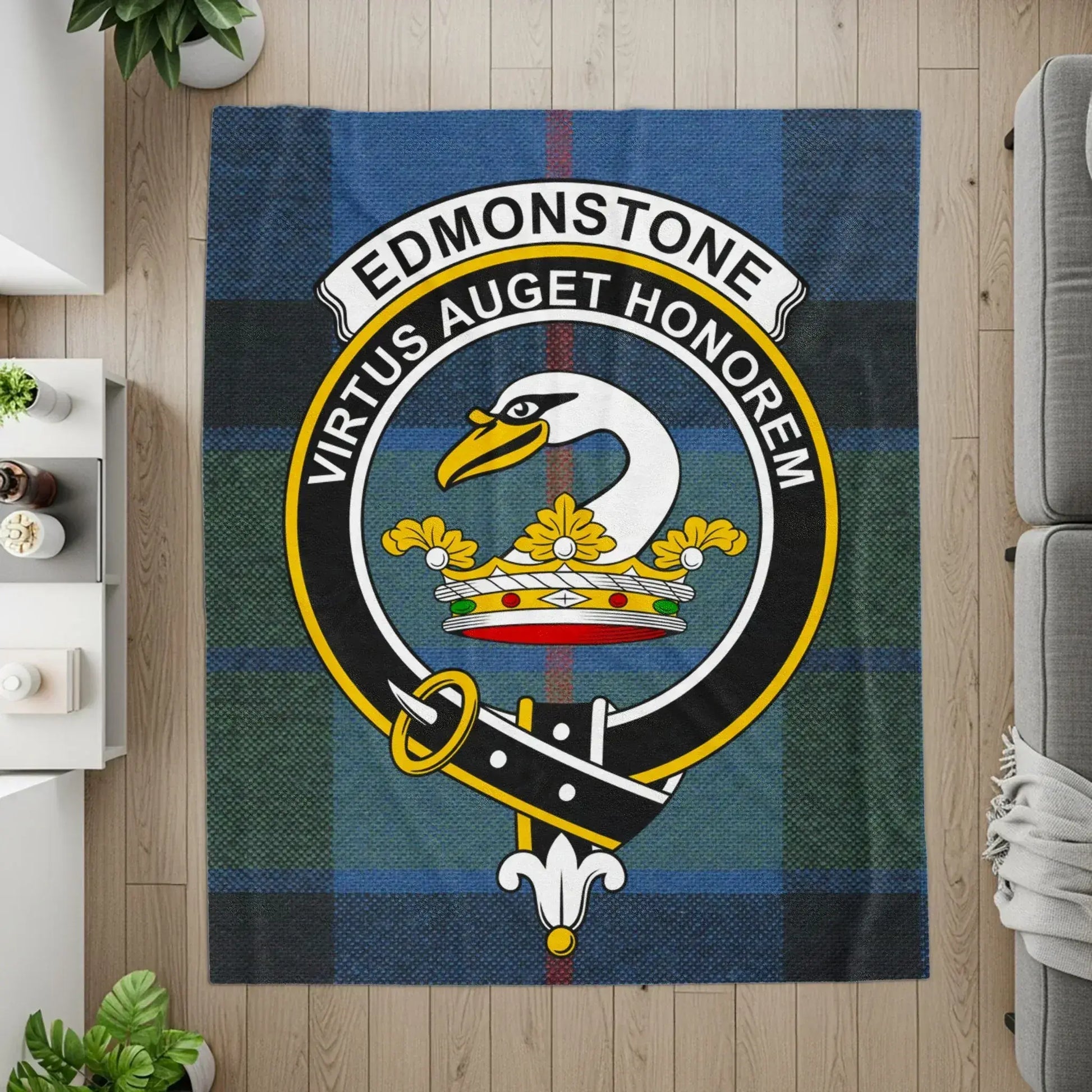 Edmonstone Virtus Augent Honorem Emblem Blanket product