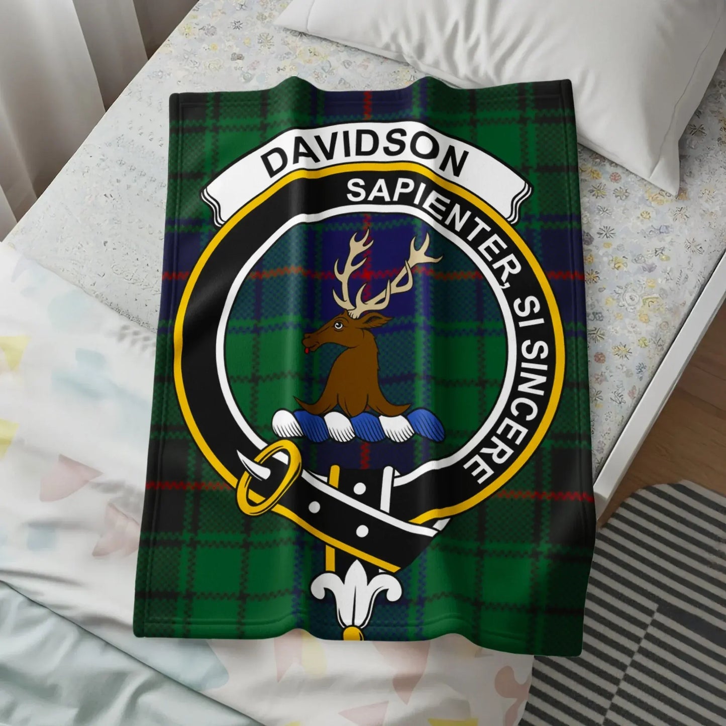Davidson Sapienter Si Sincere Green Blue Plaid Blanket product