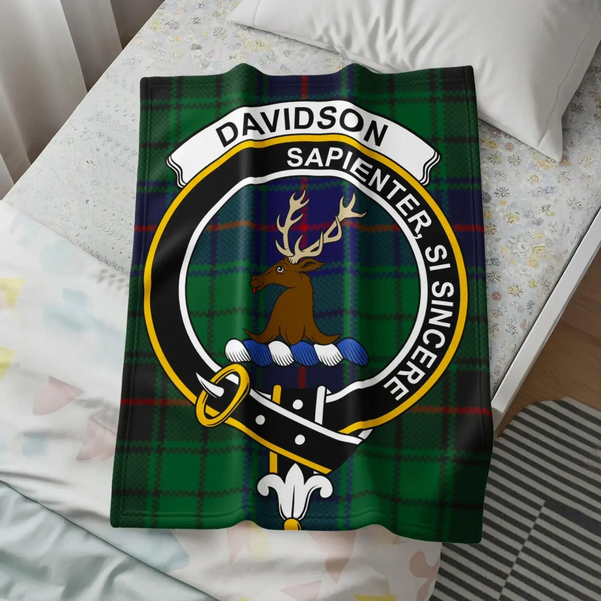 Davidson Sapienter Si Sincere Green Blue Plaid Blanket product