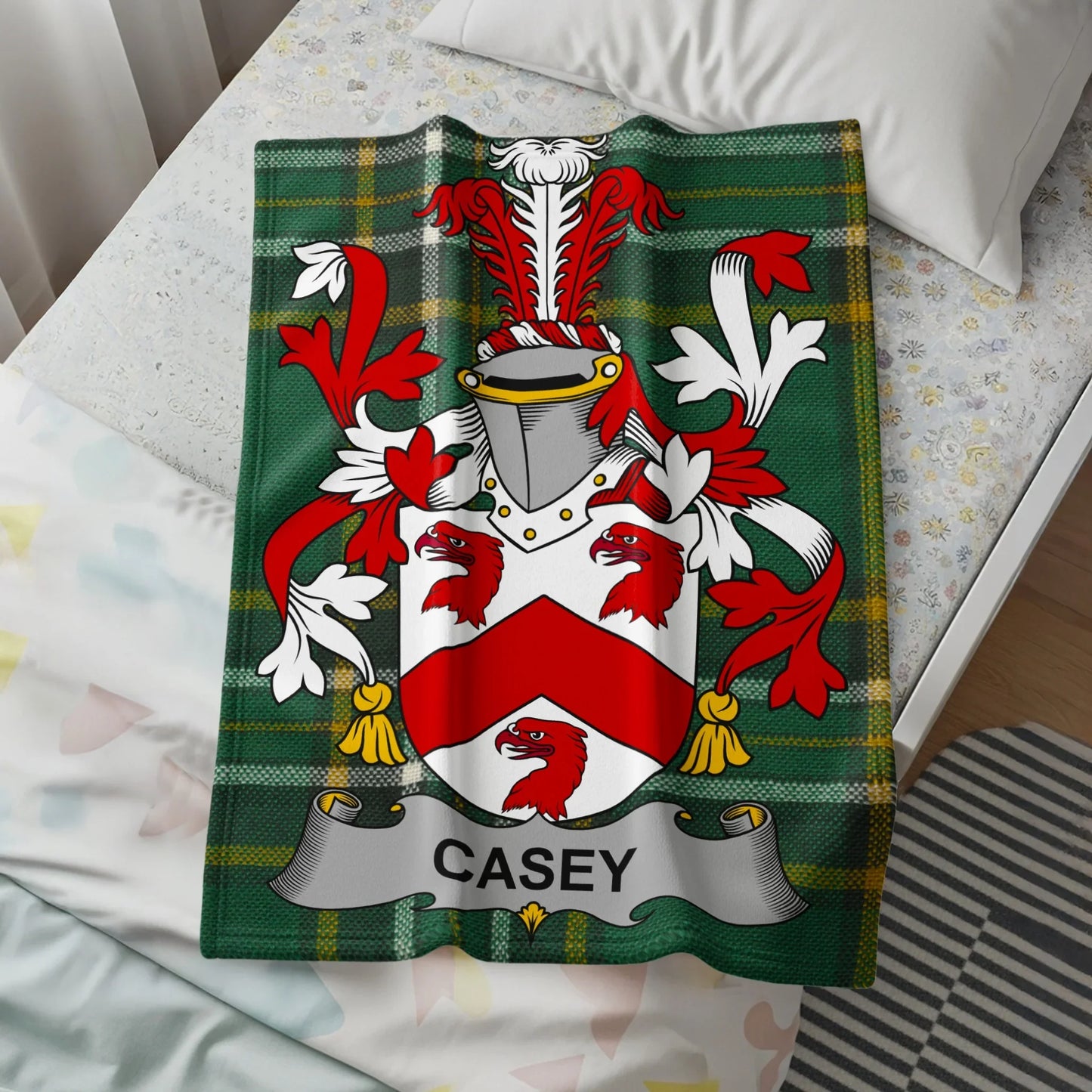Casey Family Crest Blanket with Unique Personalized Product