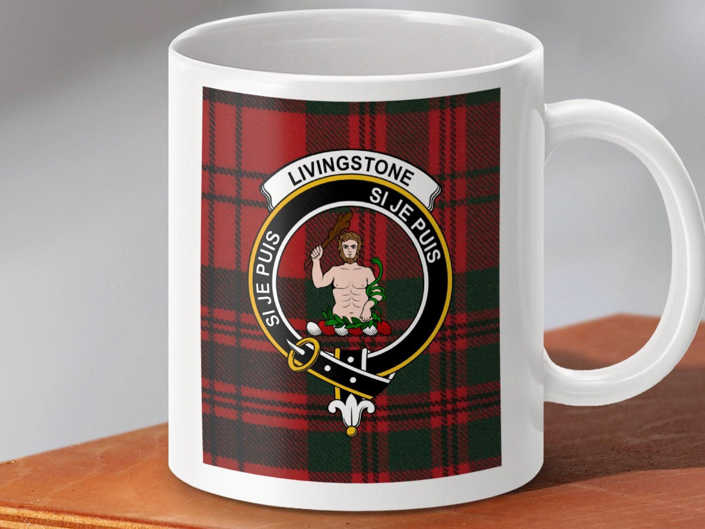 Clan Livingstone Tartan Mug With Crest Home Decor product type